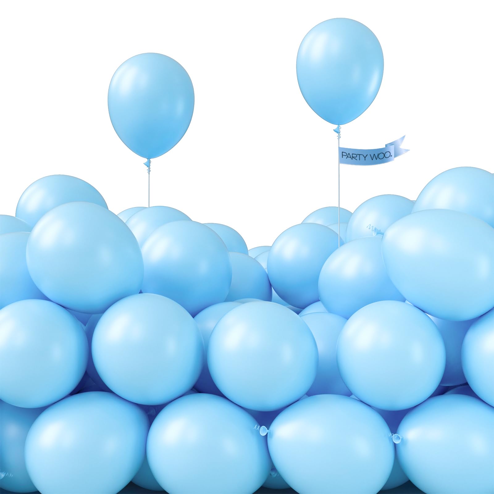 50 Pack 5 Inch Matte Light Blue Balloons - Premium Latex Party Balloons for Garland, Arch, Backdrop - Perfect for Birthday Party, Baby Shower, Wedding, Anniversary & Graduation Decorations (Blue-Y4)