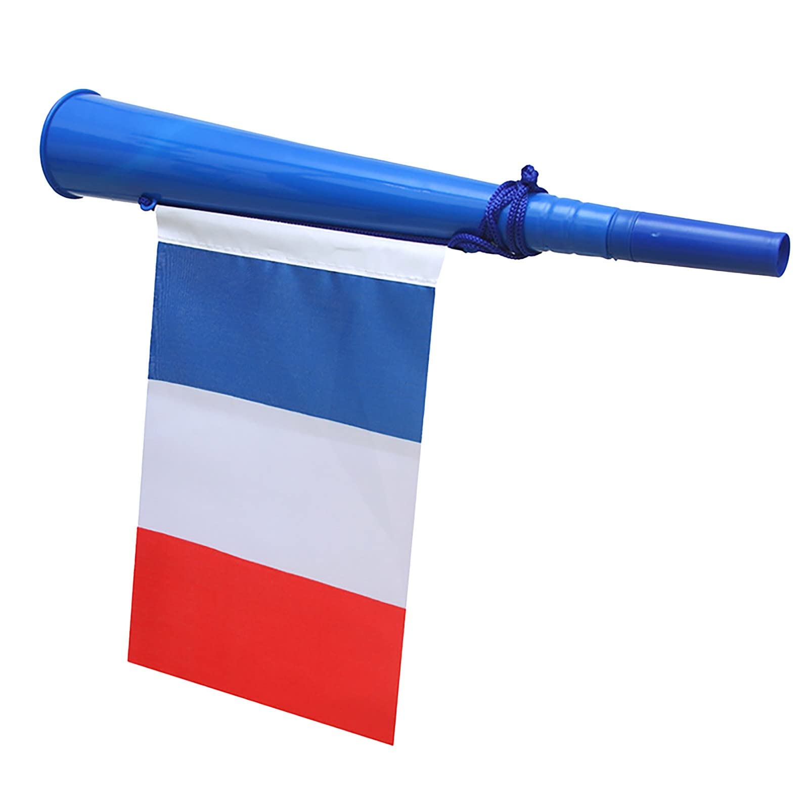 Blue Sporting Event Beer Party Decorations - Loud Cheering Horn with Flag for Men | Football Tailgate, Super Bowl, College Games & Sports Bar Decor
