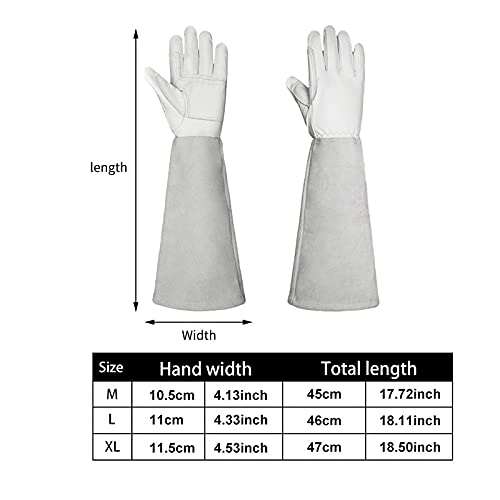 Durable Long Sleeve Gardening Gloves for Men & Women - Heavy Duty Outdoor Work Gloves with Protection for Planting, Weeding & Landscaping