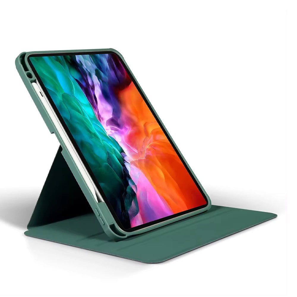 FlexiSnap 360° Rotating Smart Leather iPad Case with Auto Sleep/Wake - Perfect for Work, Travel & Home Use (Compatible with iPad Pro/Air)