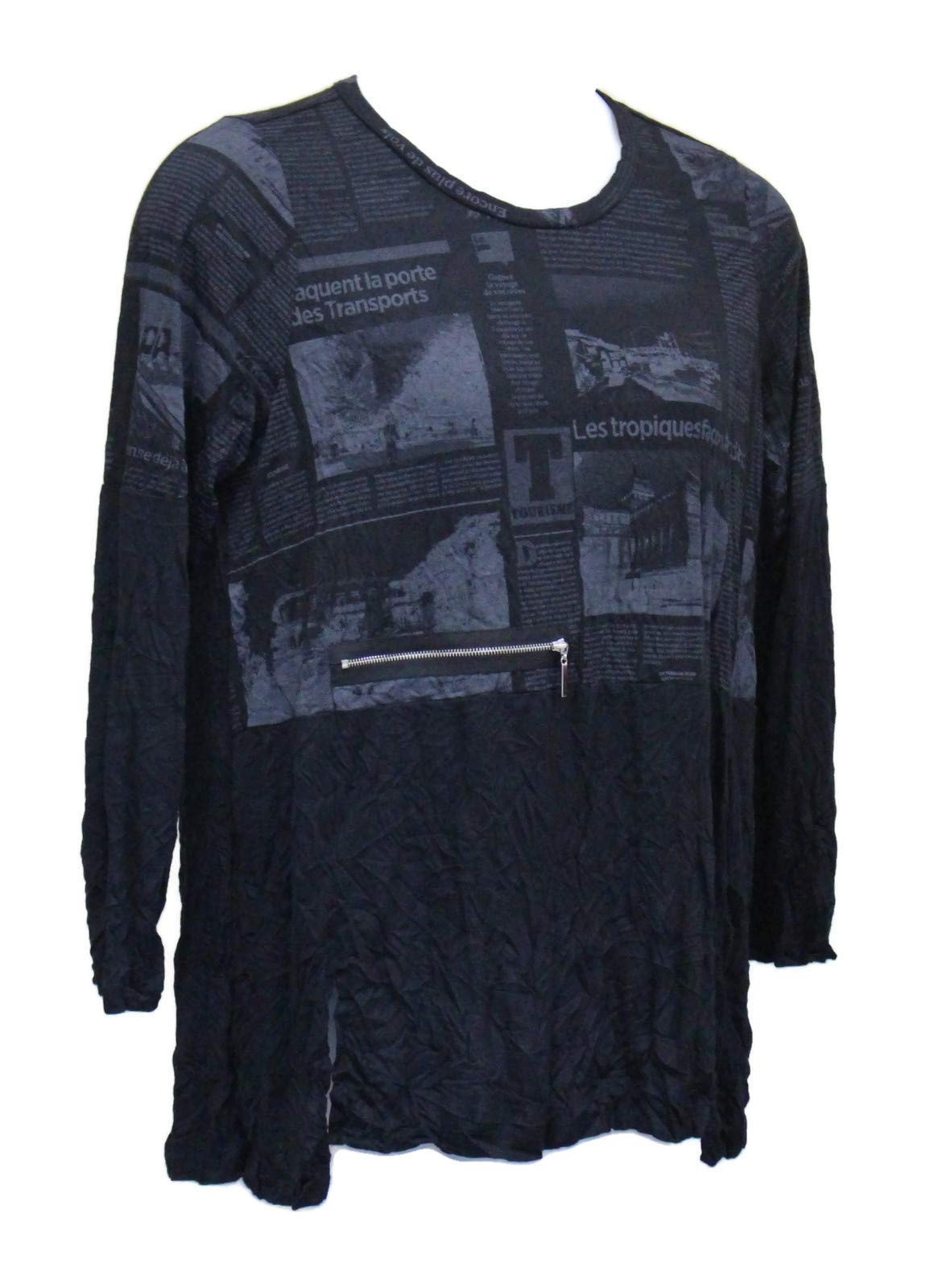 Vivian Women's Crinkle Tunic Top - Stylish Printed Blouse for Casual Wear, Office Outfits & Summer Fashion