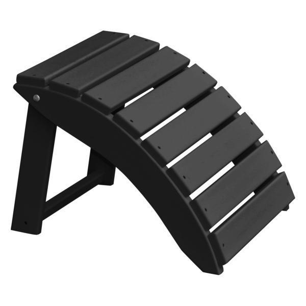 A&L Furniture Poly Folding Ottoman Stool - Lightweight Storage Footrest for Living Room, Bedroom, Patio - Perfect for Extra Seating & Home Organization