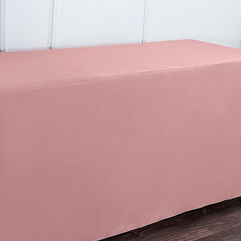 6 ft Polyester Tablecloth 72 x 30 Inches - Waterproof & Wrinkle-Resistant Rectangle Table Cover for Dining, Parties, and Events - Fits Standard 6 Foot Tables