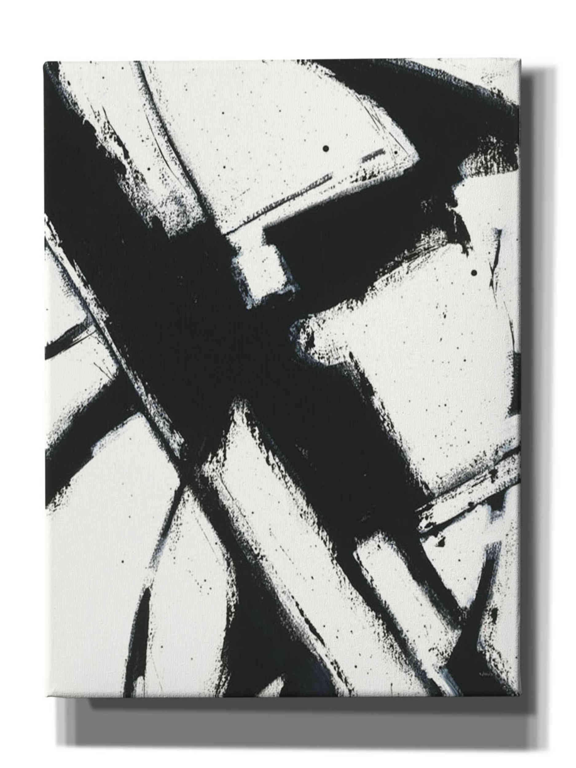 Expression Abstract I White Crop by Shirley Novak - 12x16 Inch Canvas Wall Art for Living Room, Bedroom & Office Decor