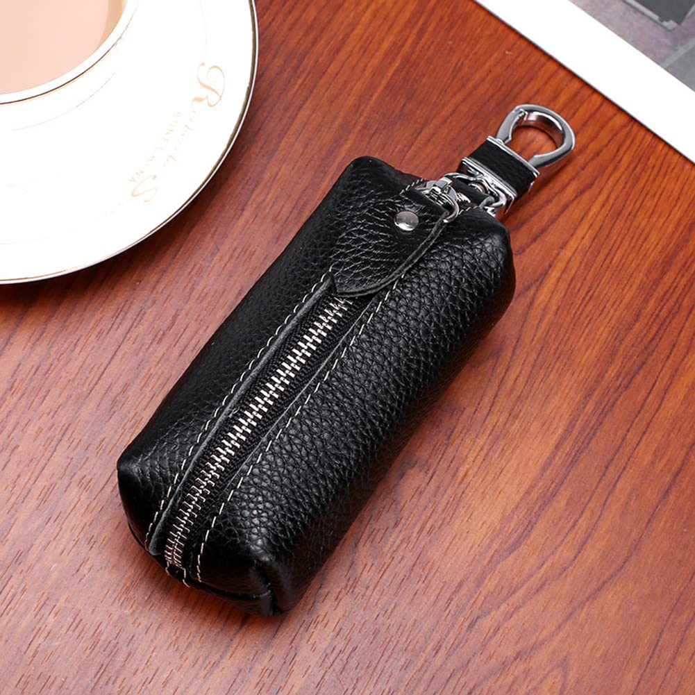 SEADEAR Premium Soft Leather Car Key Case - Large Capacity Key Pouch Holder with Keychain - Organizer Wallet for Car Keys, House Keys & Office Keys | Perfect for Travel, Work & Daily Commute