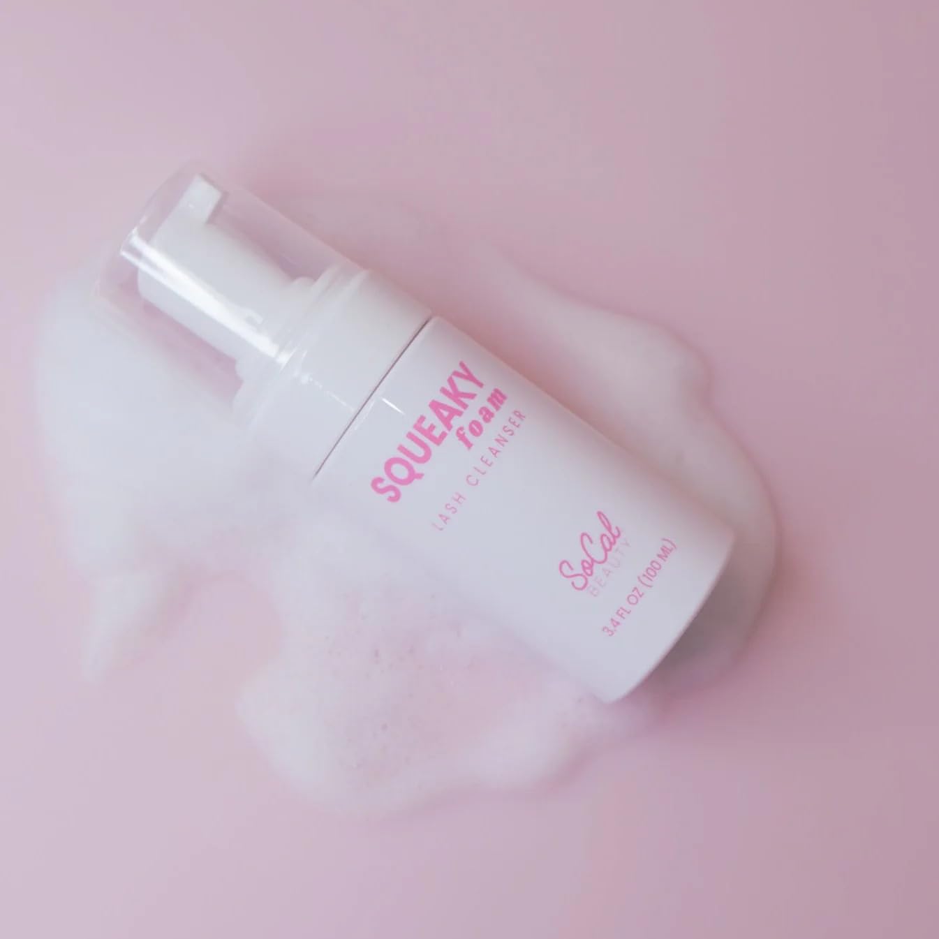 Foaming Squeaky Rose Water Lash Cleanser - Gentle Eye Makeup Remover & Eyelash Cleaner for Sensitive Eyes | Perfect for Daily Makeup Removal & Lash Extension Care