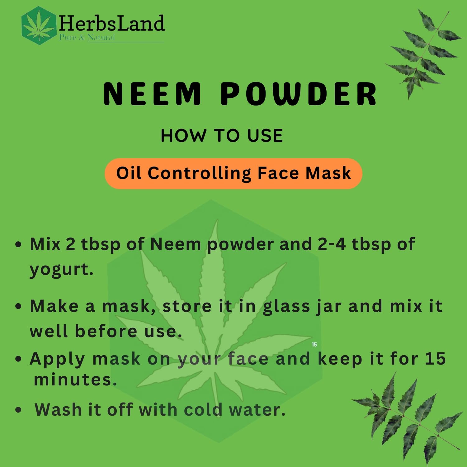 HerbsLand® 100% Pure Natural Masoor Dal Red Lentils Face Wash Powder with Multani Mitti & Neem Leaf Powder for Skin Care | Brightening Face Mask for Glowing Complexion | Anti-Tan & Pimple Treatment | 100g Each - Perfect for Daily Skincare Routine & Spa Treatments