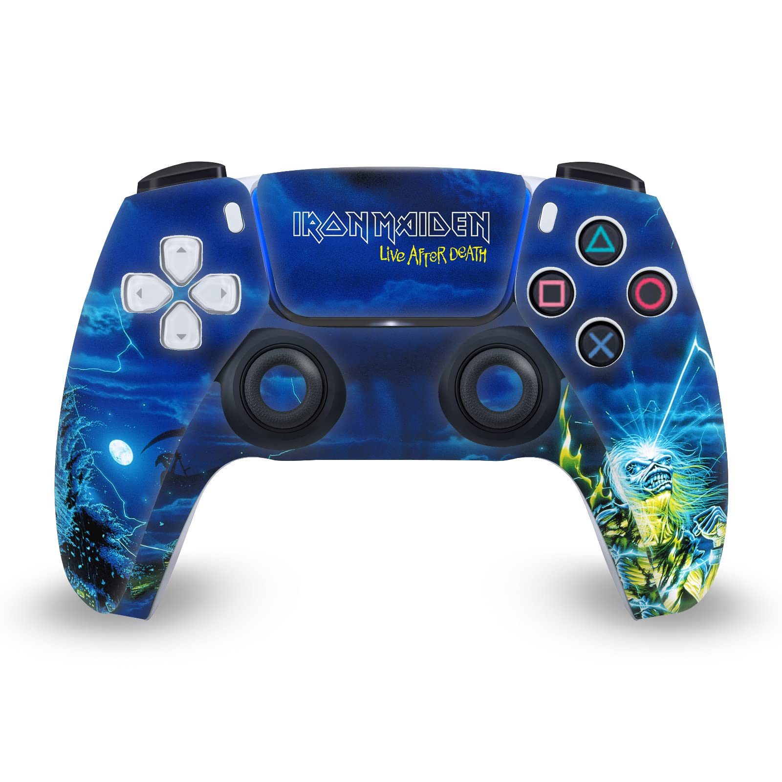 Official Iron Maiden Live After Death Graphic Vinyl Skin Sticker Compatible with Sony PS5 Slim Digital Edition Console & DualSense Controller - Gaming Accessory for Music Fans & Rock Lovers