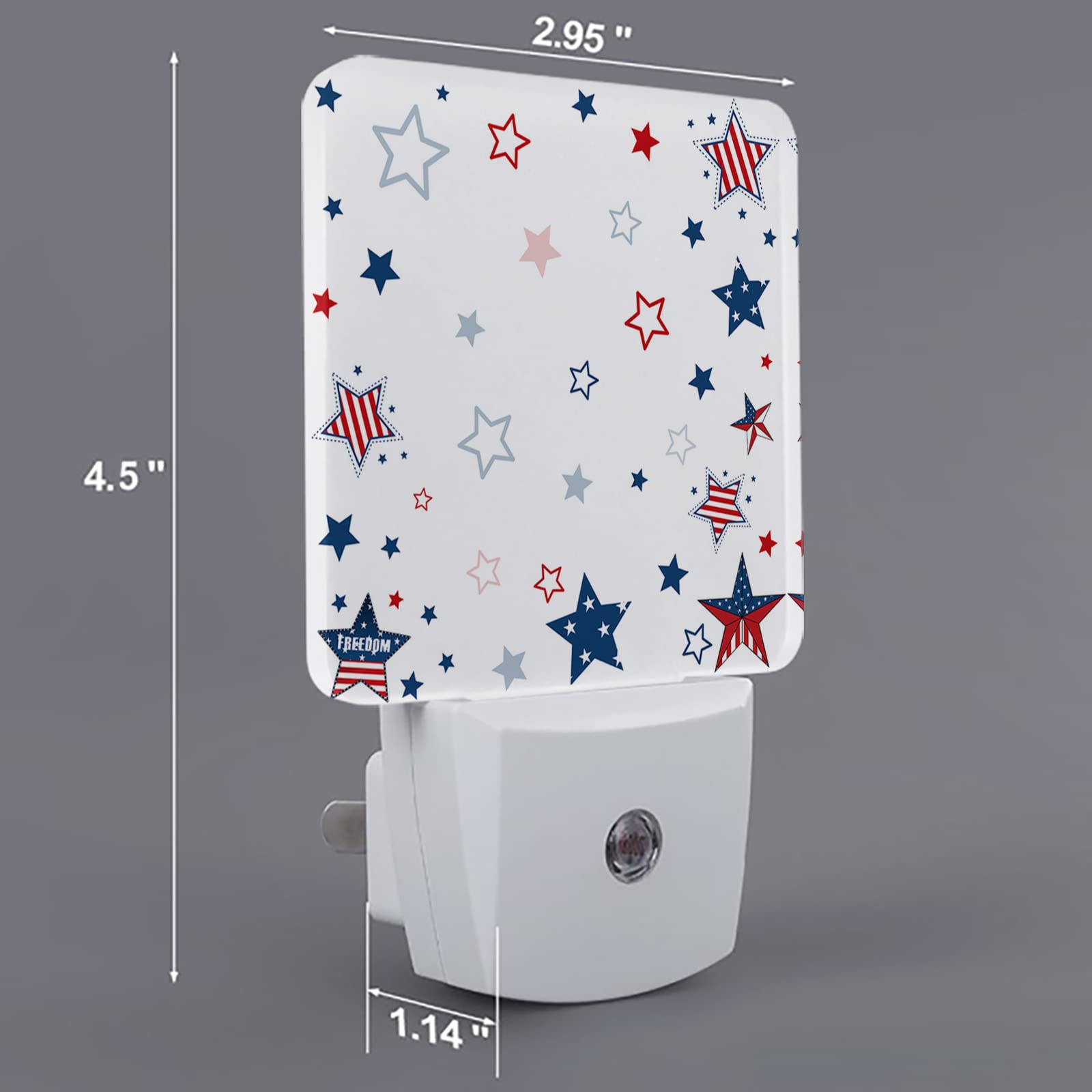 USA Flag LED Night Light with Auto Sensor - Perfect for Bedroom & Bathroom
