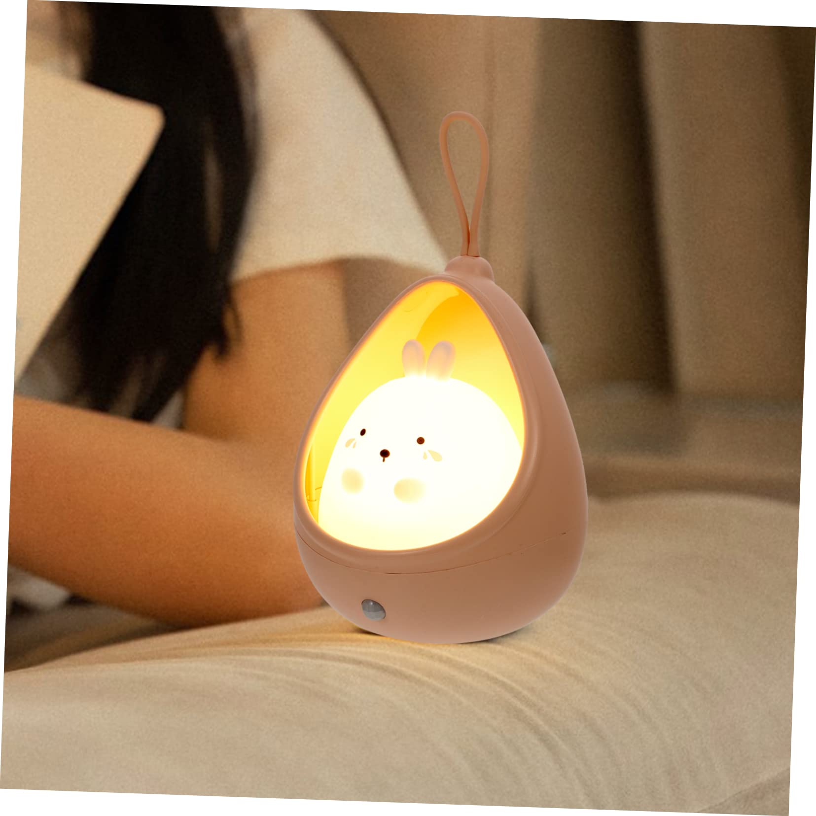 Homoyoyo 2-Pack Cute Rabbit Night Light - LED Cartoon Nightstand Lamp for Bedroom, Nursery, Kids Room - Soft Glow for Nighttime Reading & Safe Navigation