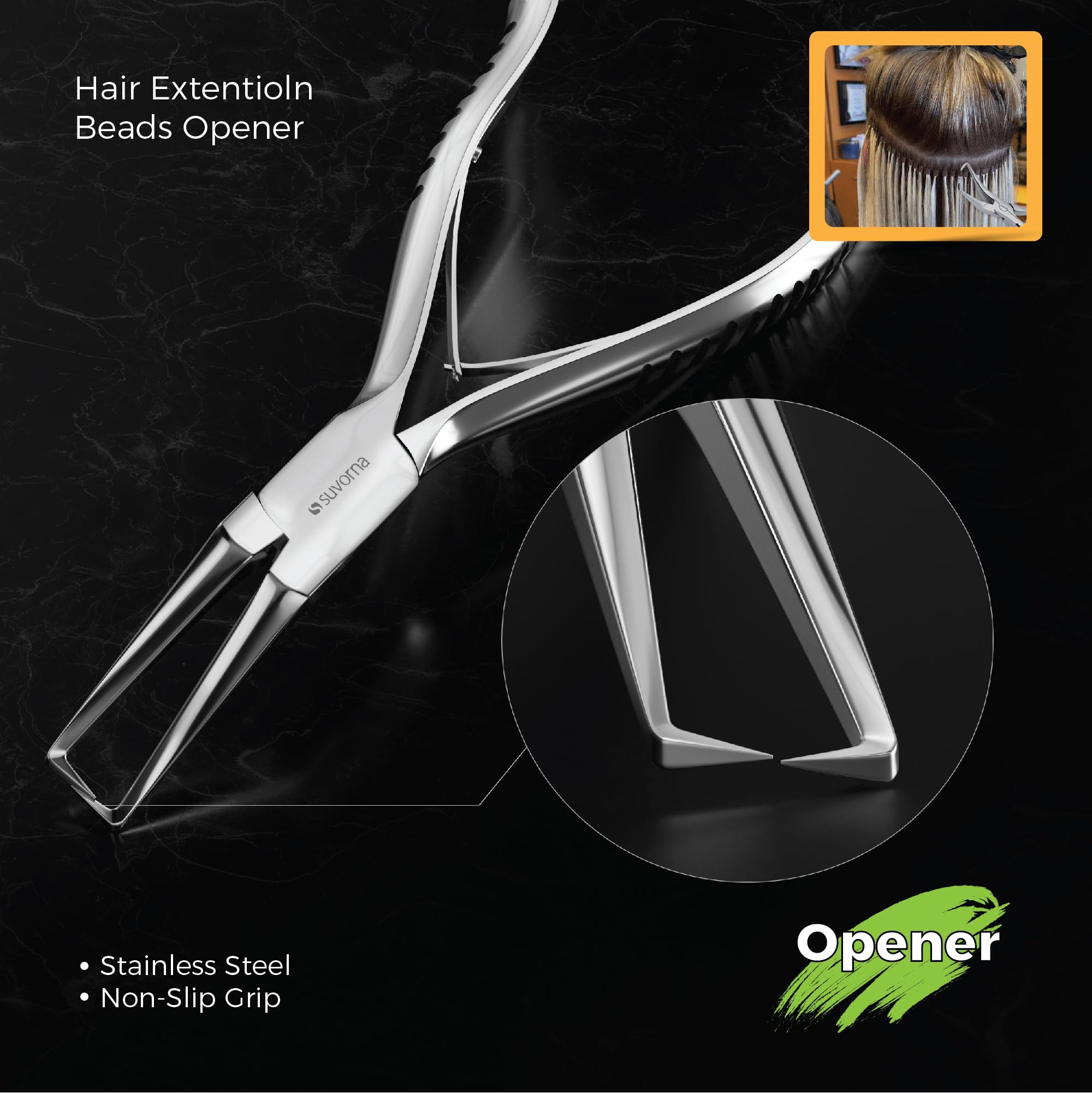Professional Hair Extension Tools Kit - Micro Link & Micro Ring Beads Opener, Closer & Needle Hook - Japanese Steel Styling Tools for Seamless Hair Extensions | Perfect for Salons, DIY Styling & Hair Care Enthusiasts