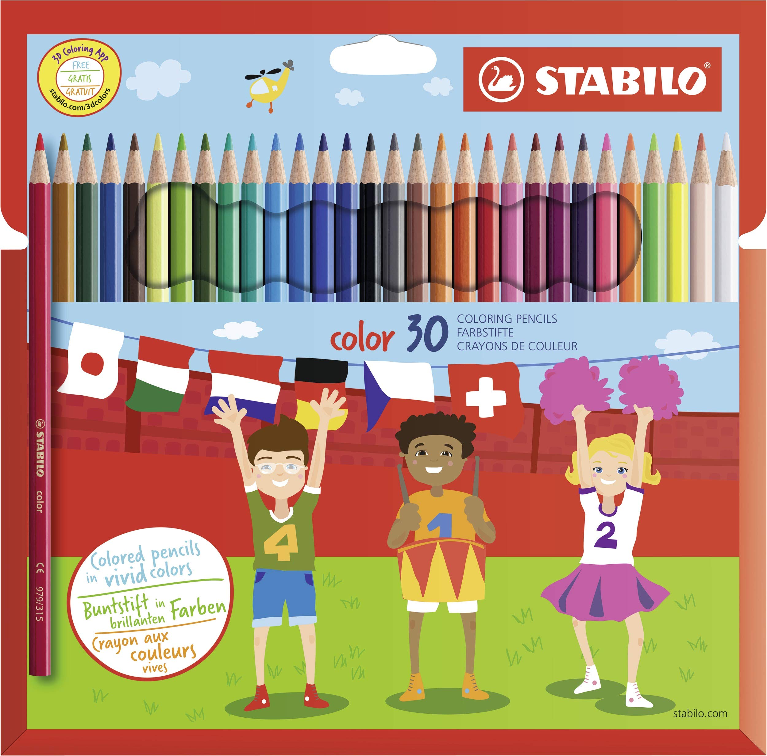 STABILO 30-Colour Pencils Set for Artists & Students