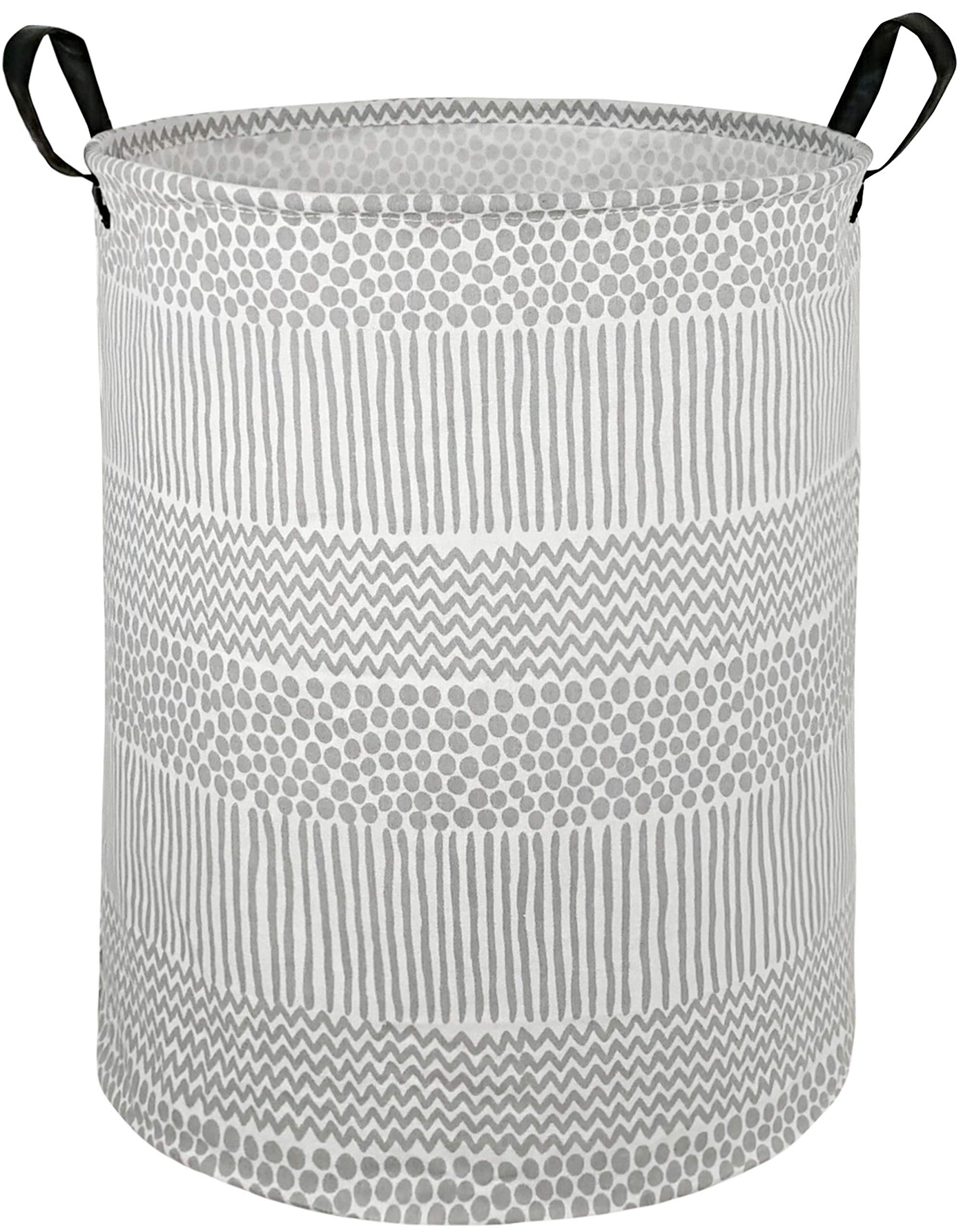 Waterproof Collapsible Laundry Hamper Basket with Handles - Foldable Storage Bin for Kids Room, Toy Organization & Clothes Storage - Perfect for Nursery, Dorm, Bathroom & Laundry Room