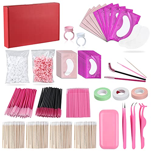 907Pcs Professional Eyelash Extension Kit - Includes Tweezers, Gel Patches, Mascara Brushes, Micro Applicators, Glue Rings & More - Complete Salon Quality Lash Extension Supplies for Professional & Home Use - Perfect for Lash Artists, Beauty Salons & DIY Lash Enthusiasts