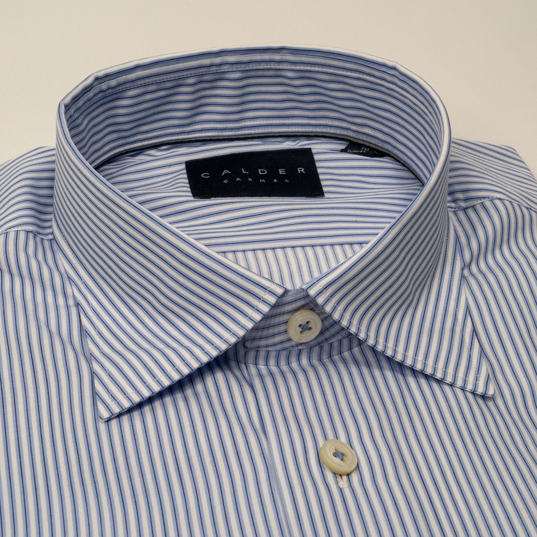 Calder Cadet Fine Stripe Long Sleeve Shirt for Men - Classic Casual & Business Wear - Perfect for Office, Dates & Formal Events