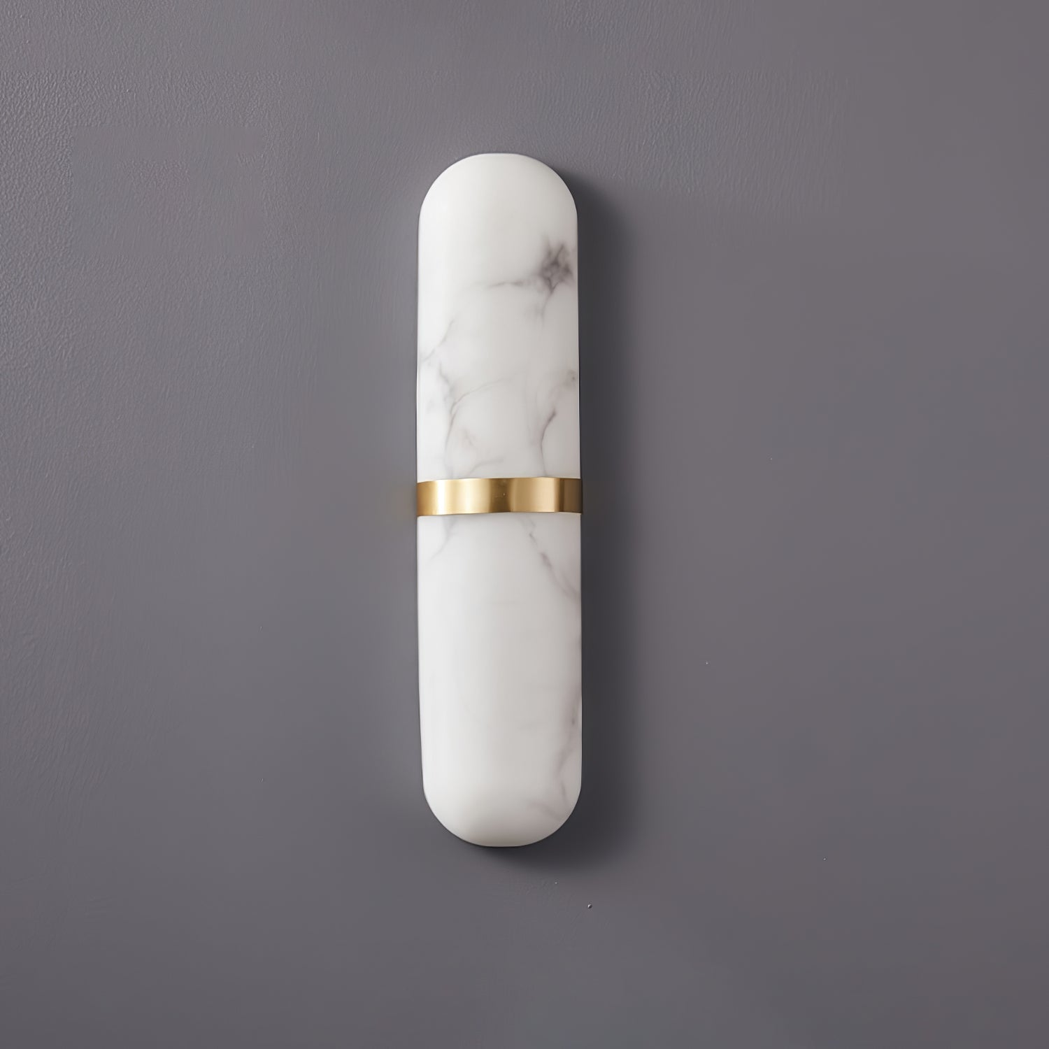 Alabaster Pill Wall Light - Modern Minimalist Sconce for Bedroom, Living Room & Hallway - Dimmable LED Wall Lamp for Ambient Lighting
