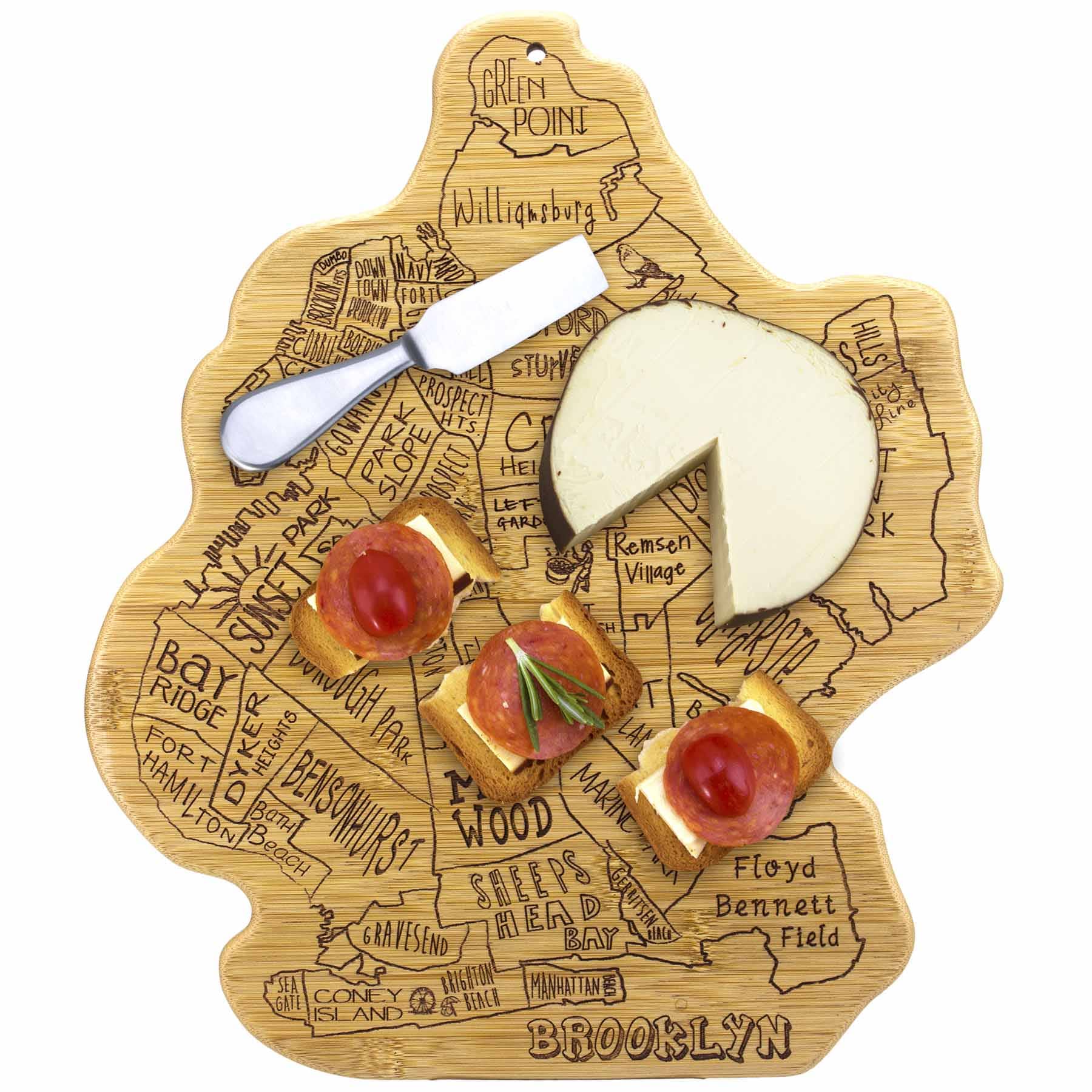 Premium Brooklyn Style Wood Cutting Board - 13.5