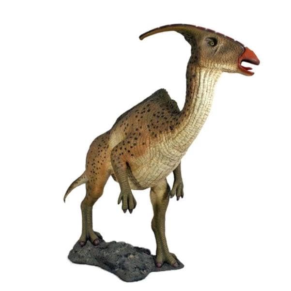 LM Treasures Dinosaur Parasaurolophus Prehistoric Prop Resin Statue - Realistic Dinosaur Decor for Home, Office & Classroom - Perfect for Jurassic Themed Parties & Educational Displays