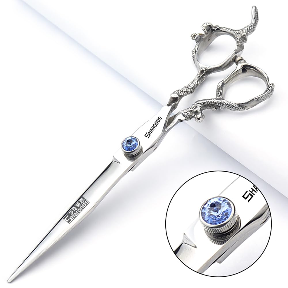 Professional 5.5/6/7.5/7/8 Inch Hair Clippers & Japanese 440C Stainless Steel Hair Cutting Scissors (6 Inch 2-Piece Set) - Perfect for Salon, Barbershop & Home Haircuts