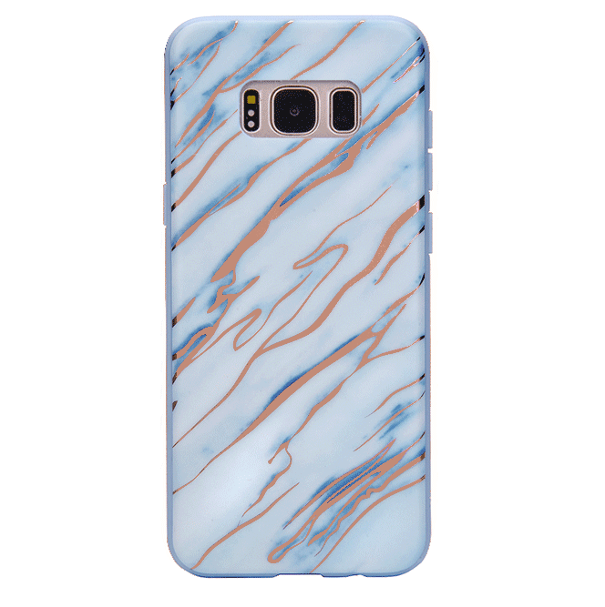 Sky Blue Rose Gold Chrome Samsung Galaxy Case - Stylish Protective Phone Cover for Samsung Galaxy Series | Perfect for Everyday Use, Travel & Gifting