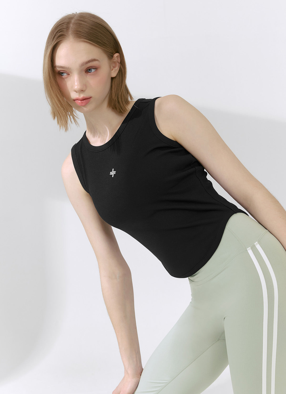 Women's Ribbed Tension Sleeveless Top - Stretchy Slim Fit Workout Shirt for Yoga, Gym & Running
