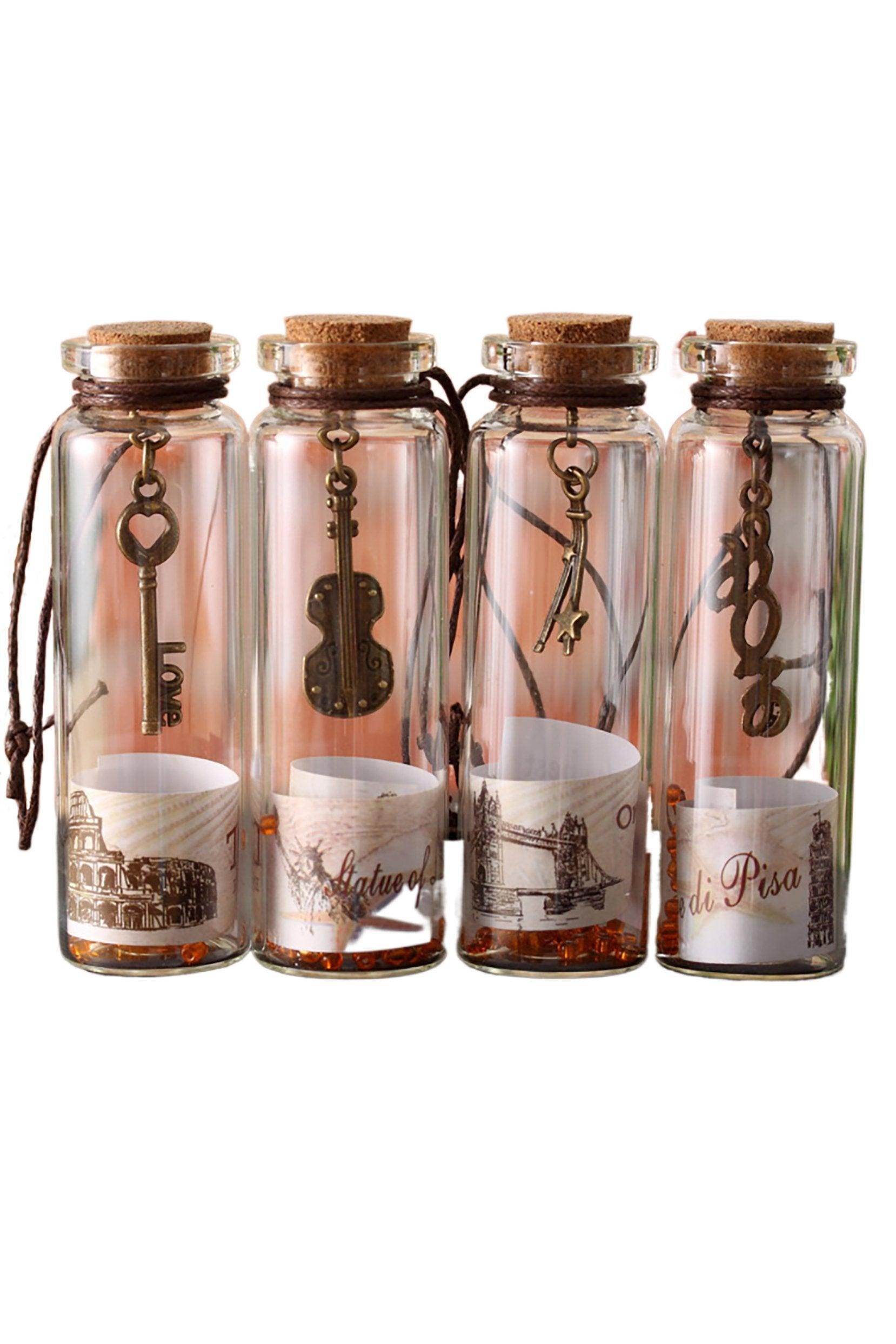12pcs Message in a Bottle Wedding Favors - Romantic Glass Wish Bottles with Scroll Paper for Beach Weddings, Bridal Showers & Anniversary Gifts (CGF0236)