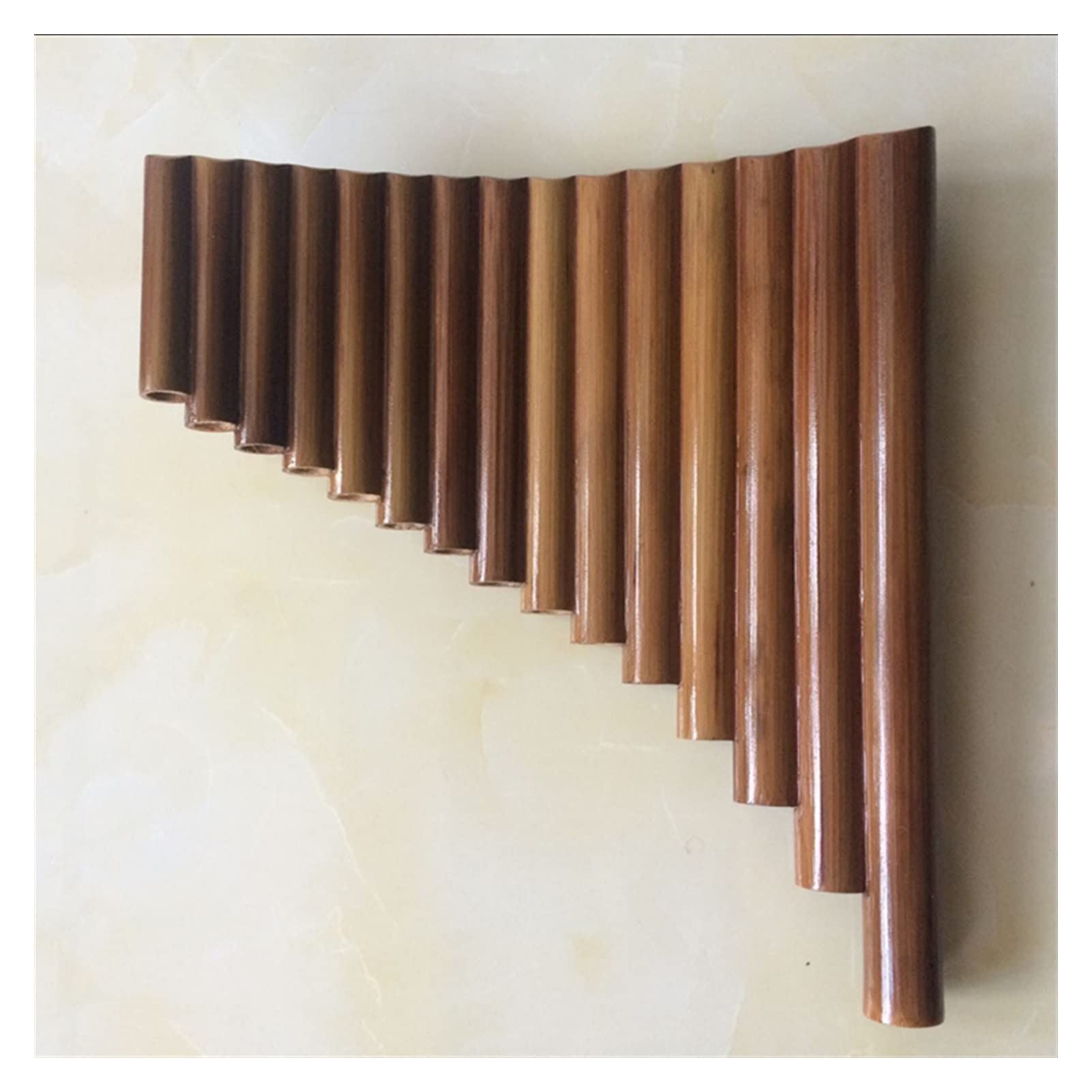 Professional G Key 15 Pipe Pan Flute - Handmade Bamboo Wooden Wind Instrument for Music Lovers | Perfect for Performances, Meditation & Cultural Events