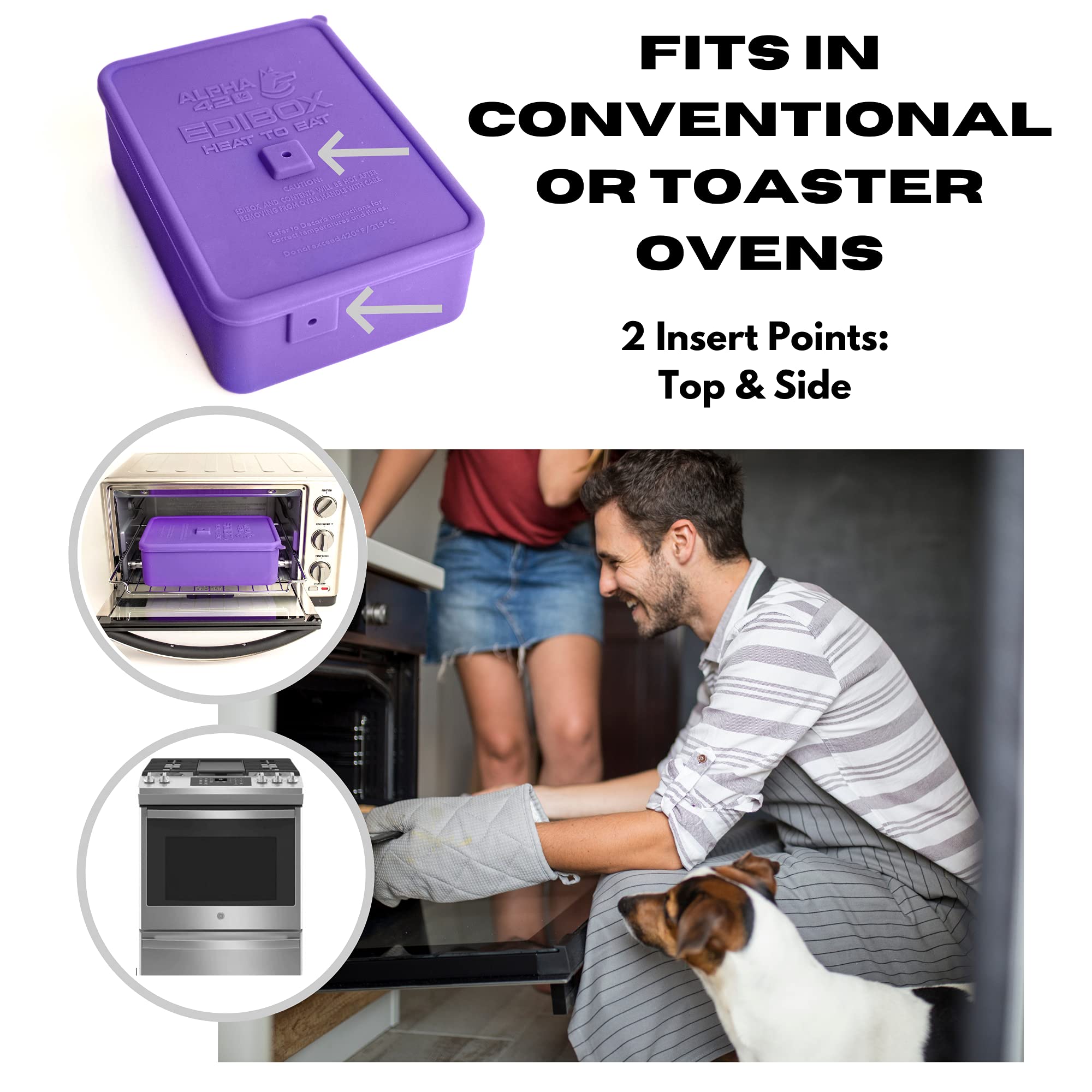 Premium Decarboxylator Box for Herbs - Silicone Decarb Machine for Perfect Decarboxylation | Compatible with Butter Makers & Oil Infusers | Oven-Safe Baking Accessories for Homemade Edibles & Infusions | Ideal for Cannabis, CBD, and Cooking Herbs