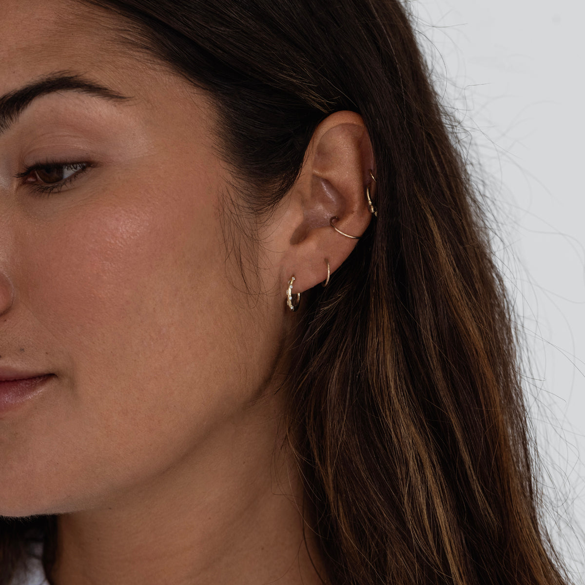 Starry Diamond Mini Hoops - 14K Gold Plated Tiny Hoop Earrings for Women, Dainty Everyday Jewelry Gift | Perfect for Work, Date Night & Special Occasions