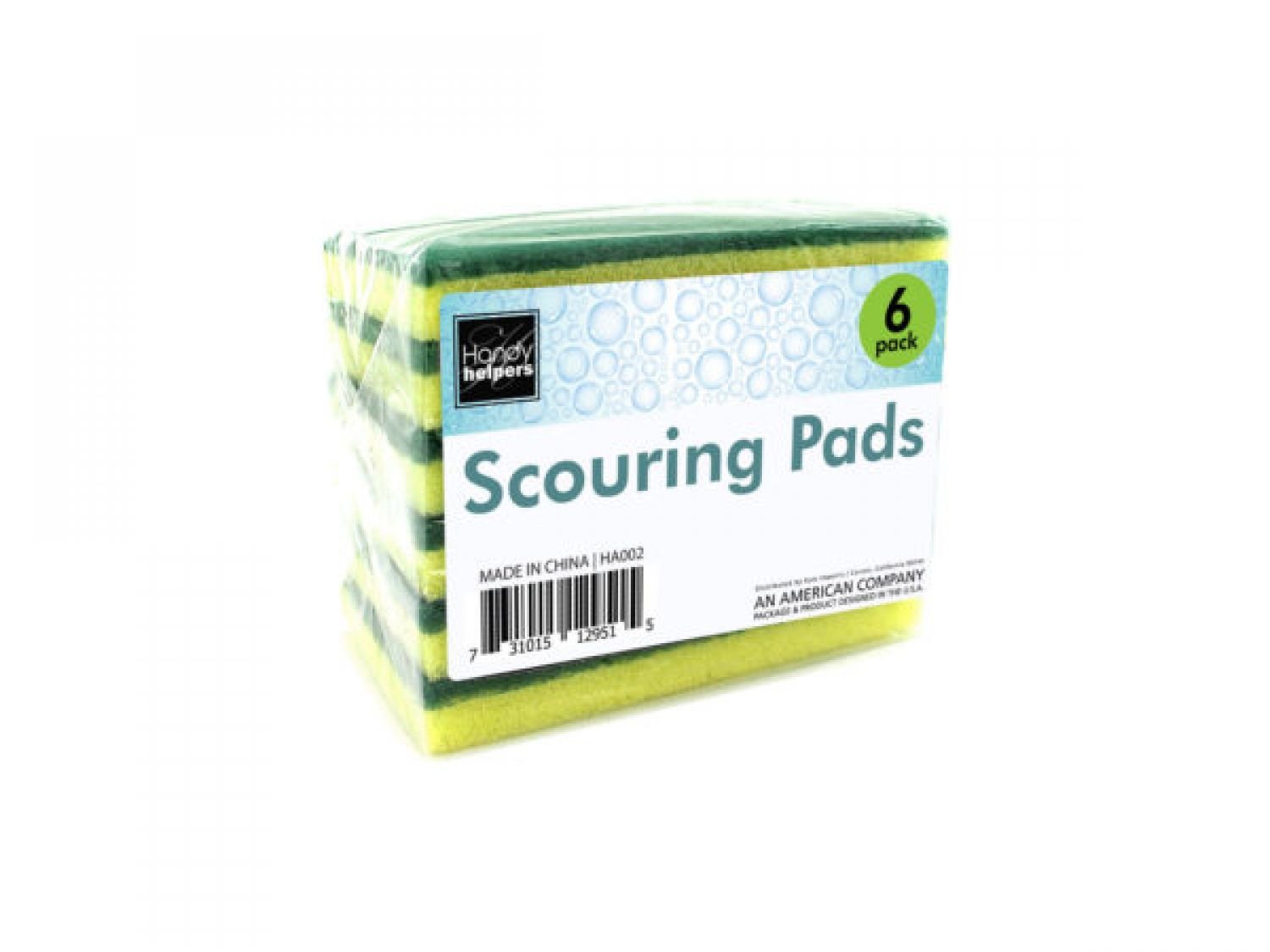 Handy Helpers Sponge Scouring Pads - 30 Pack Heavy Duty Cleaning Sponges for Kitchen, Bathroom & Household Cleaning - Non-Scratch Scrub Pads for Dishes, Pots & Pans