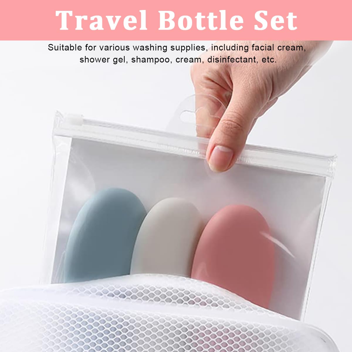 Venzina® 3-Pack 60ml Travel Bottles Set - Leak Proof Refillable Plastic Containers for Toiletries, Shampoo, Lotion & Cream | TSA Approved Squeeze Bottles with Secure Lids | Perfect for Air Travel, Gym & Vacation Essentials