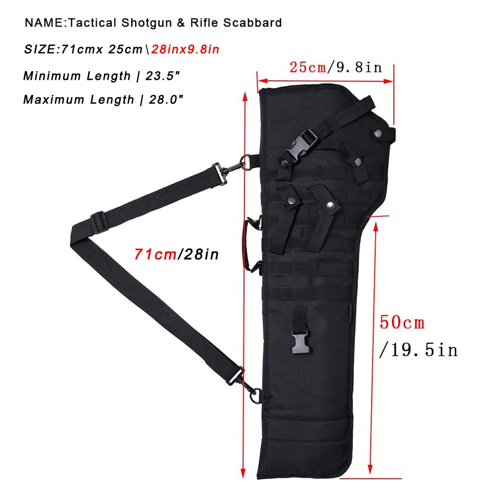 Tactical Rifle Scabbard Shotgun Shoulder Bag - Durable Hunting & Shooting Accessory for Outdoor Adventures, Range Training & Military Use