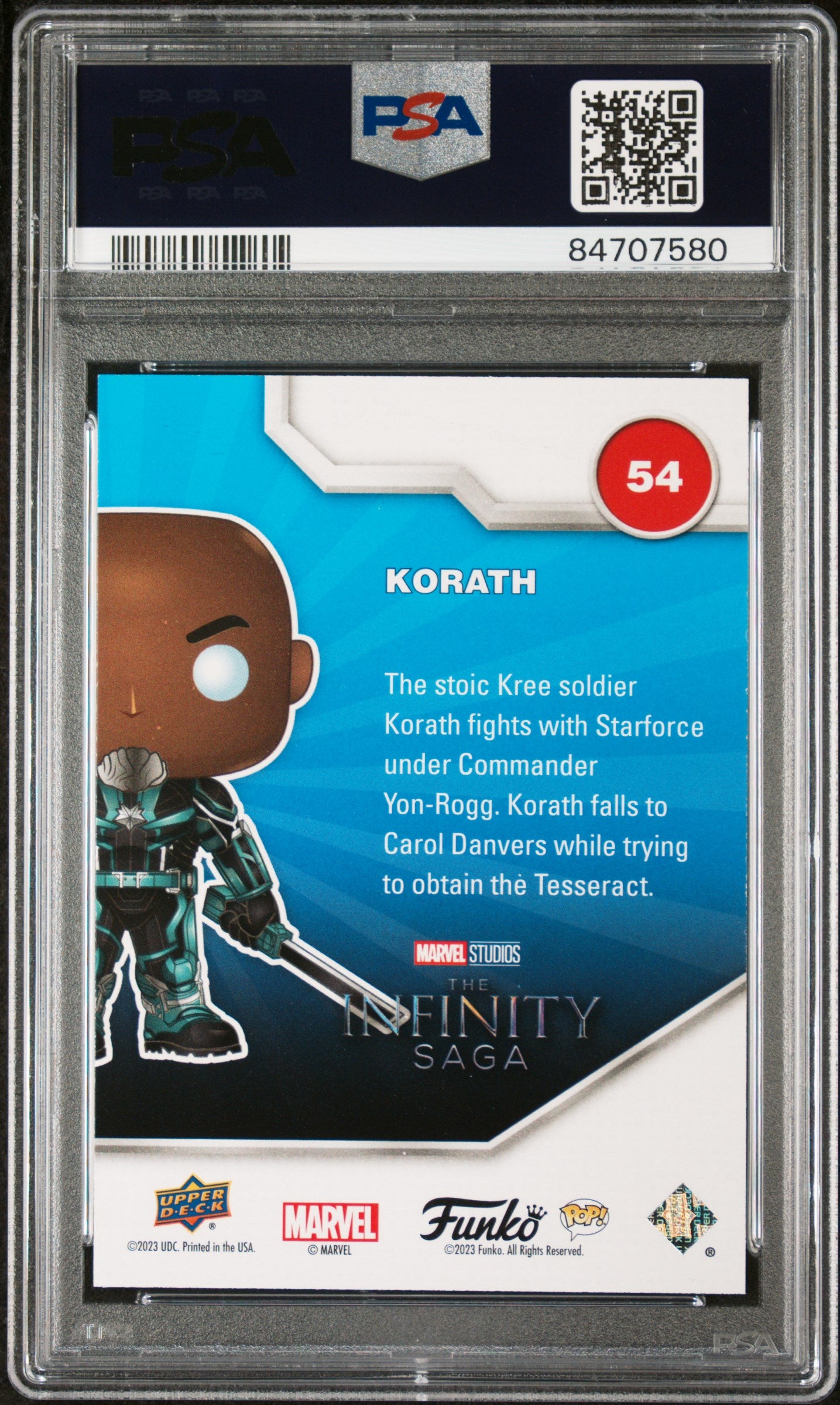 2023 Upper Deck Funko Pop Marvel Korath Patina #54 PSA 10 Graded Collectible - Perfect for Marvel Fans, Display Cases & Investment Collections