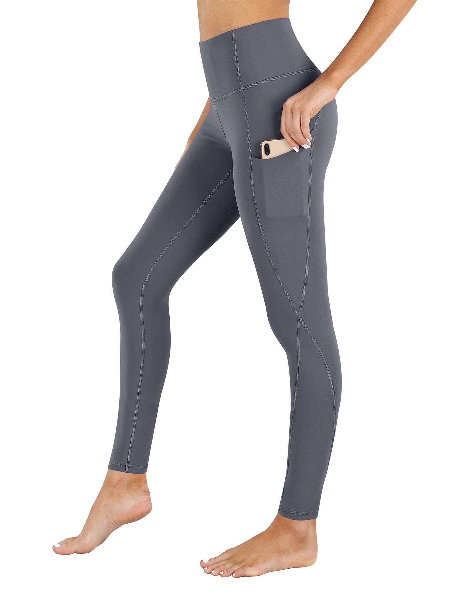 PHISOCKAT High Waist Yoga Pants for Women with Pockets - Tummy Control Workout Leggings - Comfortable Gym & Running Pants for Yoga, Fitness & Everyday Wear