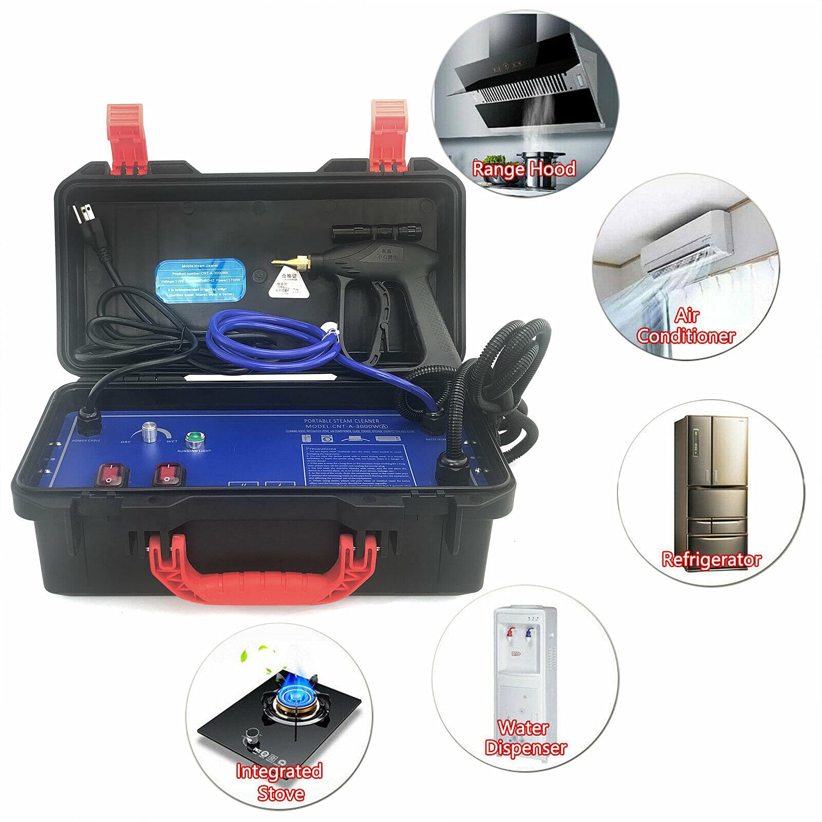 5 Bar High Pressure Steam Cleaner - Handheld Portable Steamer for Home, Kitchen, Floor, Car, Auto & Patio | Fast Cleaning with High Temperature Pressurized Steam | Perfect for Deep Cleaning Stubborn Stains & Sanitizing Surfaces