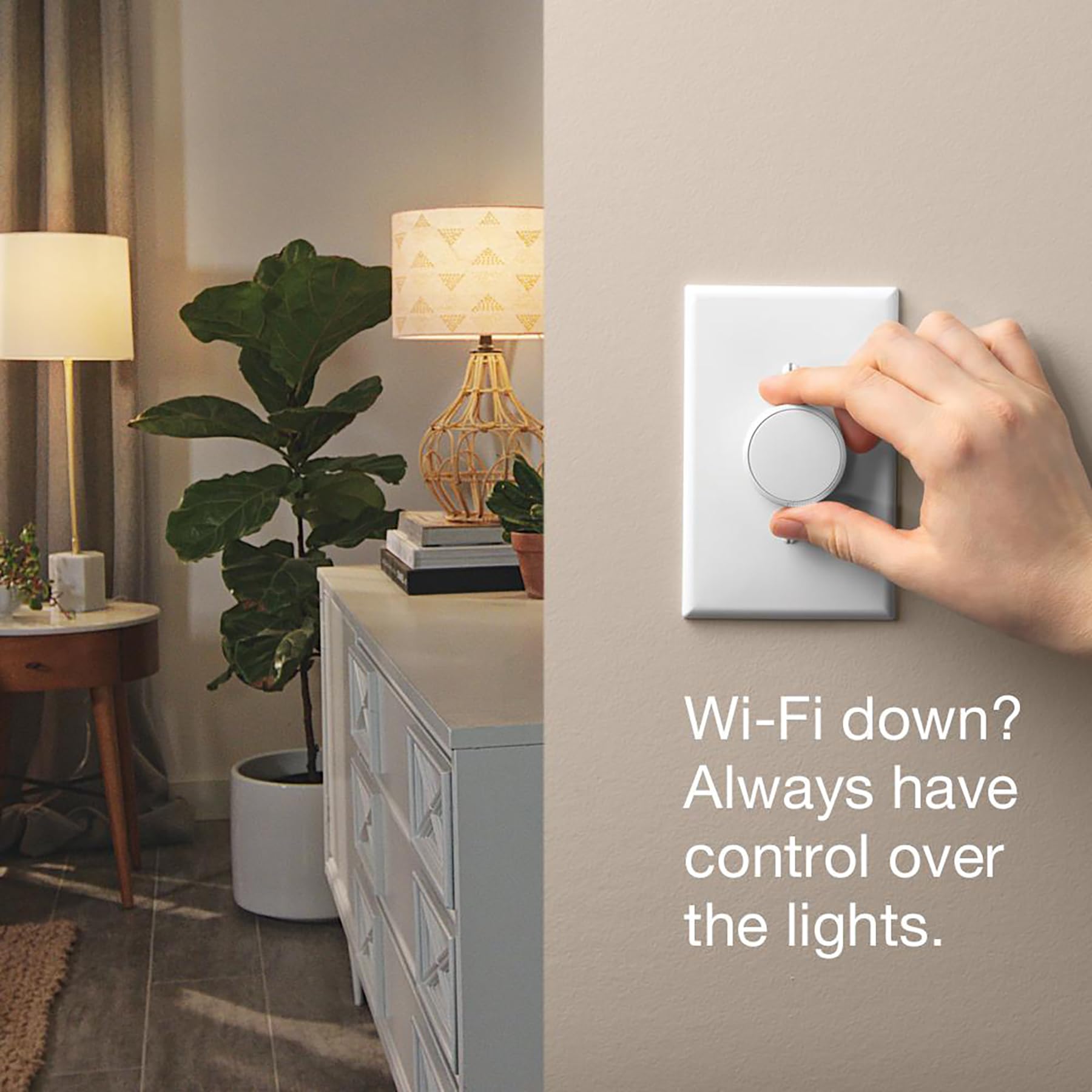 Lutron Aurora Smart Bulb Dimmer Switch for Philips Hue - White | Z3-1BRL-WH-L0-A | Easy Installation with Screwdriver Included | Perfect for Bedroom, Living Room & Smart Home Lighting Control