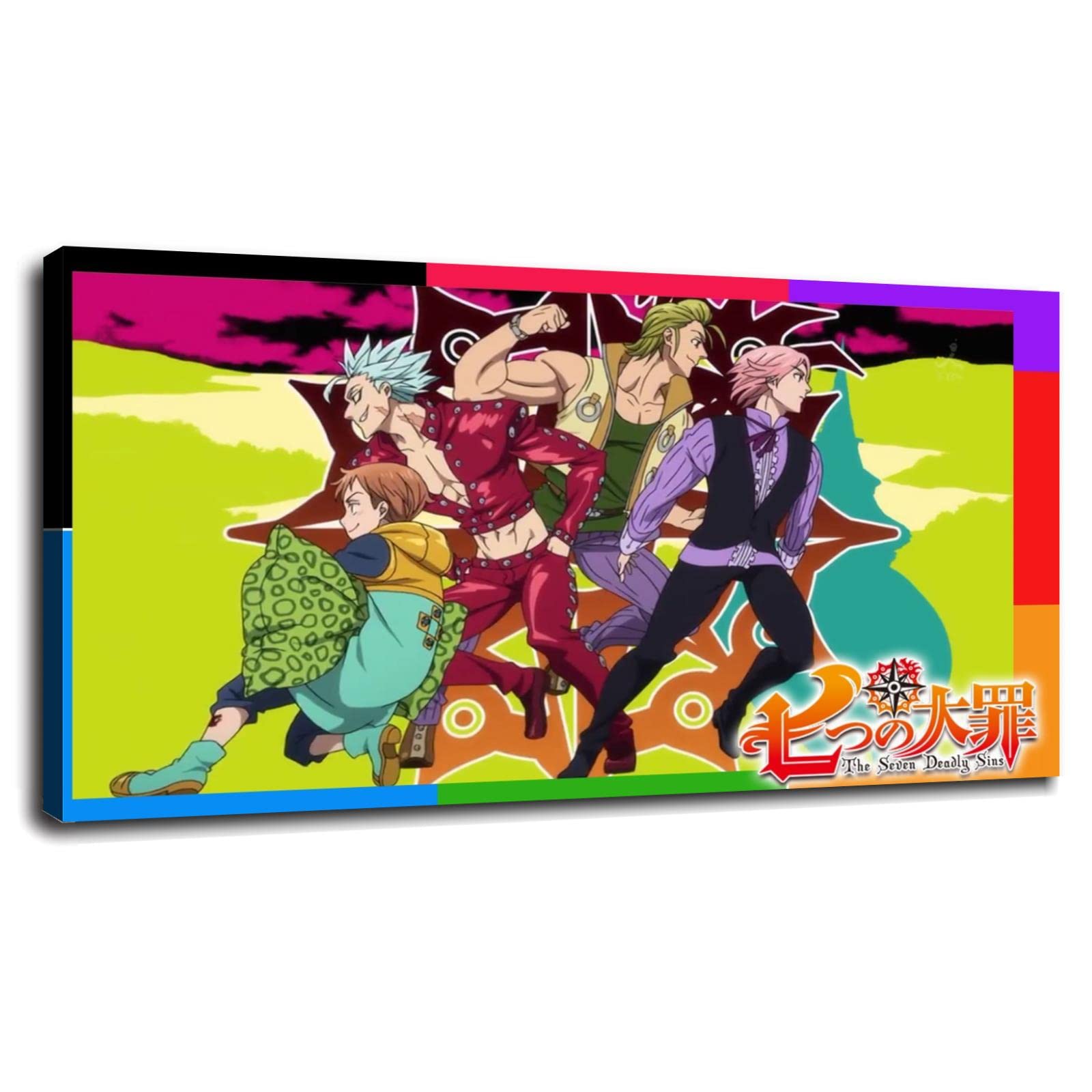 Naruto Anime Wall Art - Nanatsu No Taizai Canvas Print Poster for Boys Room Decor (42