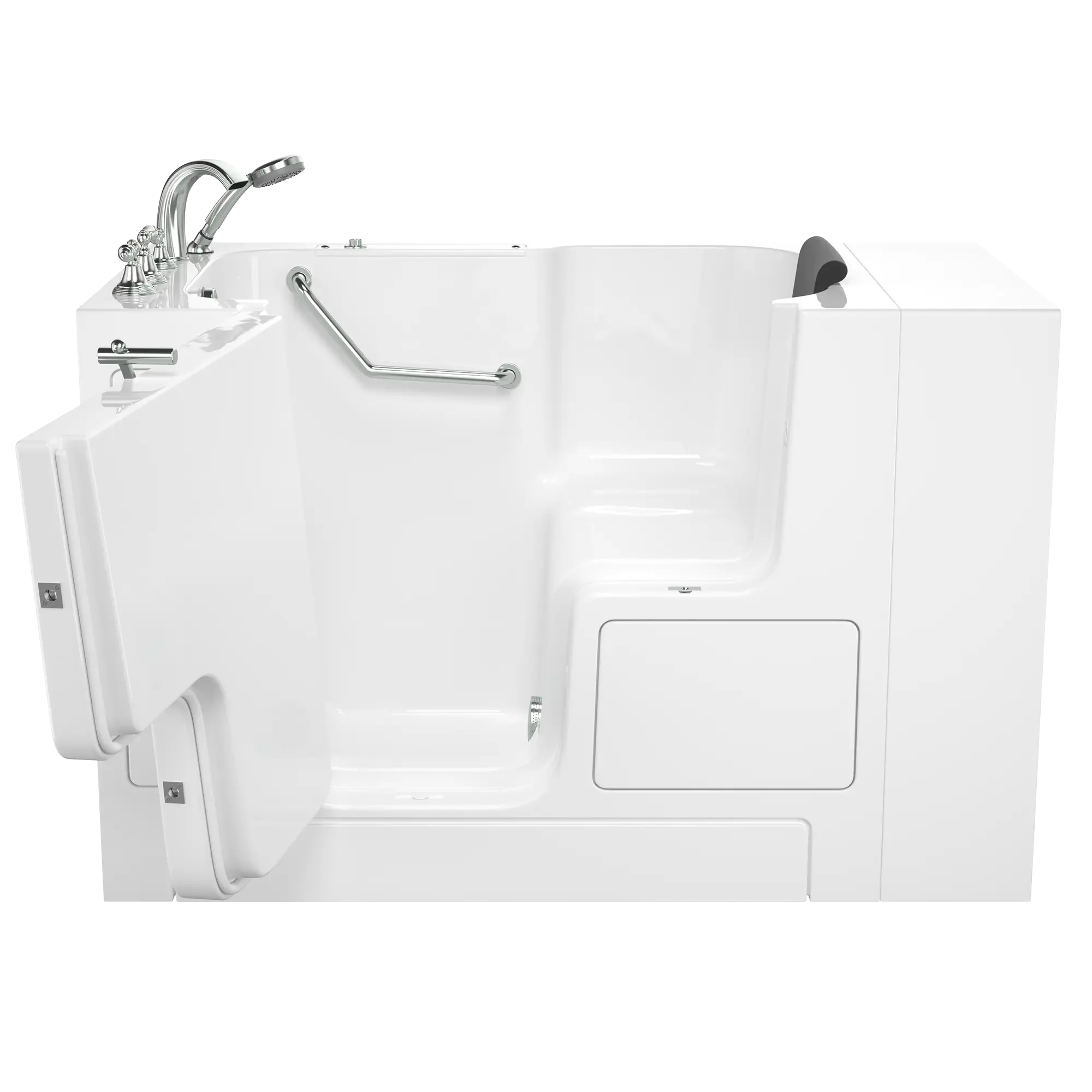 Premium 32 x 52 Inch Gelcoat Walk-In Bathtub with Soaker System & Left-Hand Drain Faucet - Ideal for Elderly Safety & Accessible Bathing