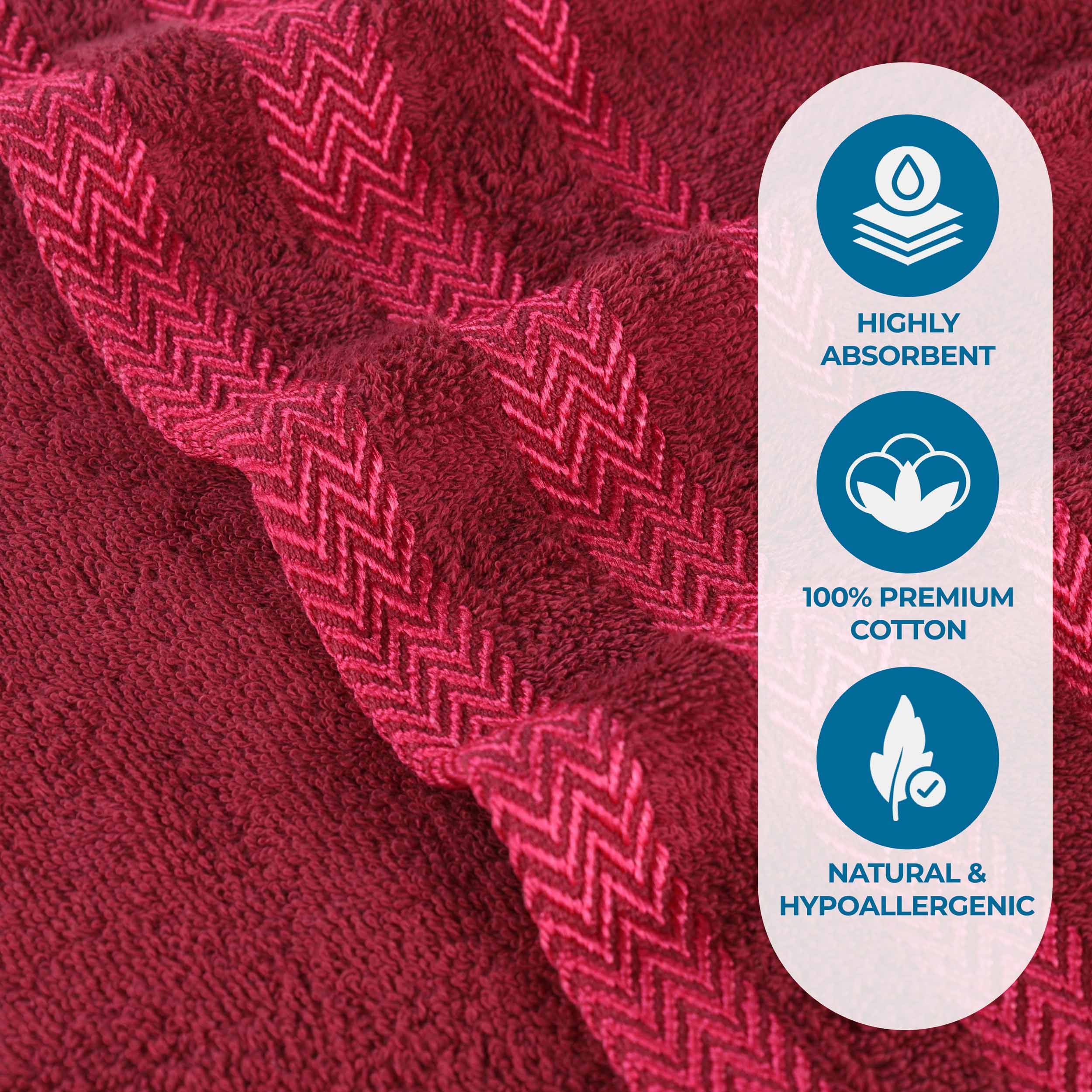 Premium 12-Pack Medium Weight Cotton Face Towels & Washcloths – Soft, Absorbent for Skincare, Makeup Removal, and Bathing