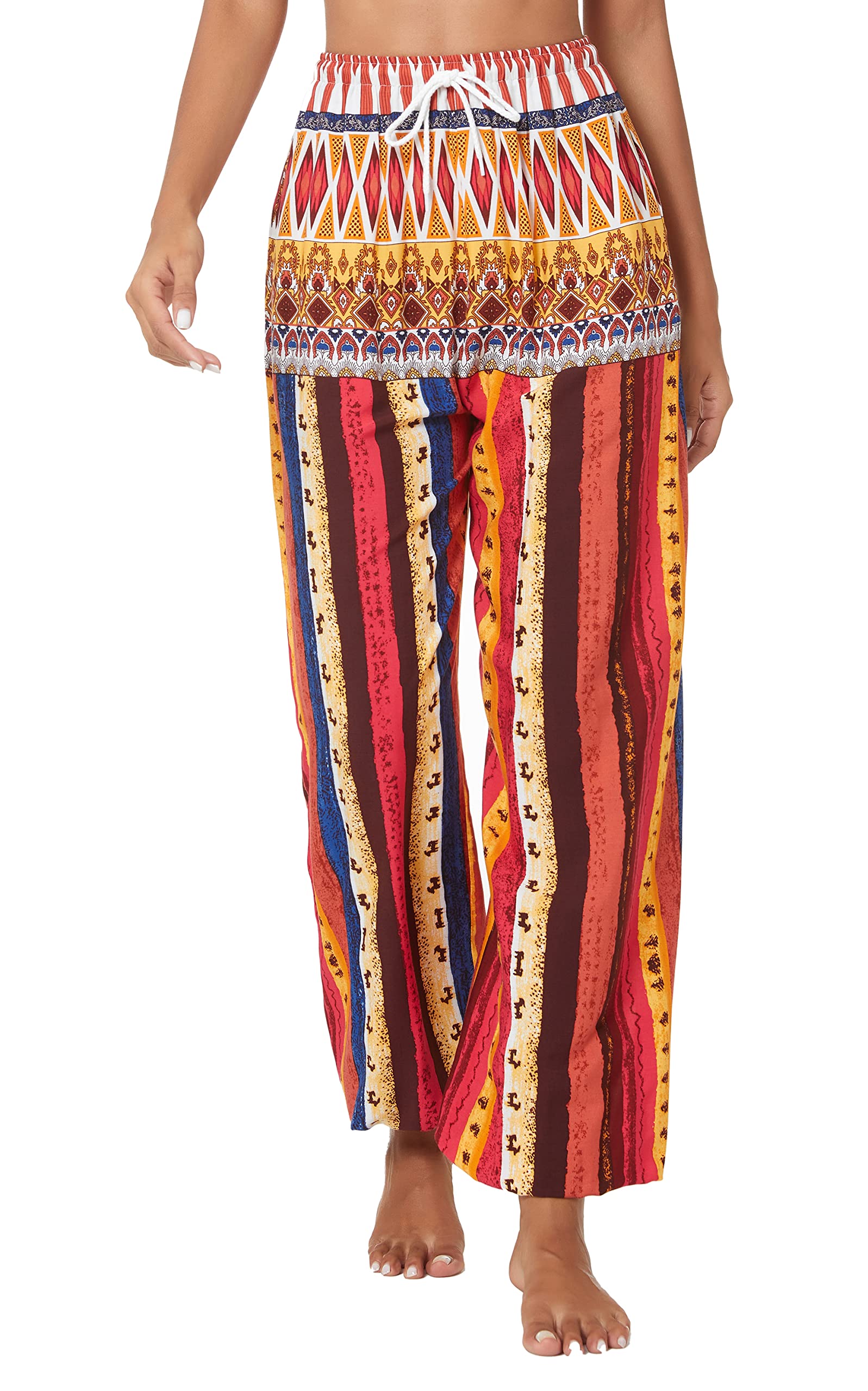 Urban CoCo Women's Floral Print Boho Yoga Pants - Comfortable Harem Joggers for Yoga, Lounge & Casual Wear - Plus Size & Petite Friendly Workout Pants