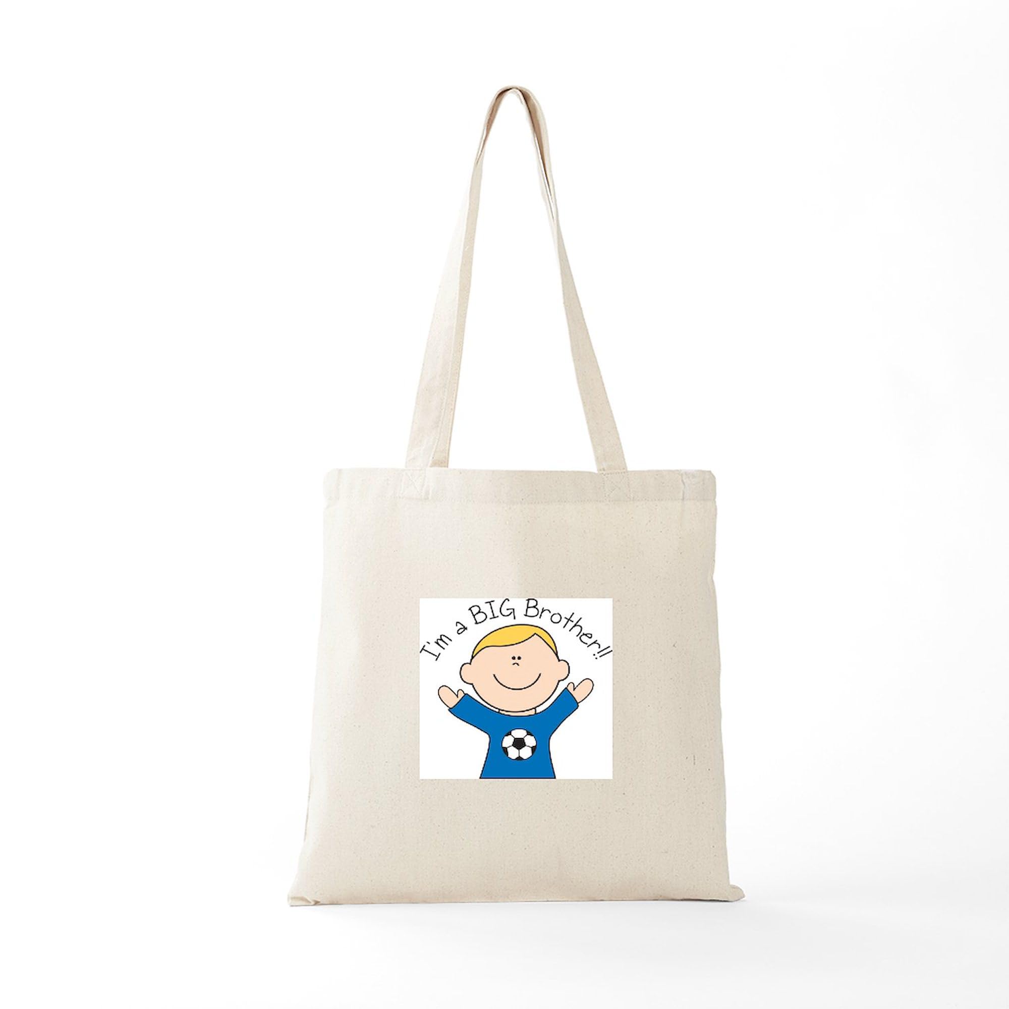 CafePress I'm A Big Brother Tote Bag - Natural Canvas Reusable Shopping Bag for Groceries, Beach, School & Work