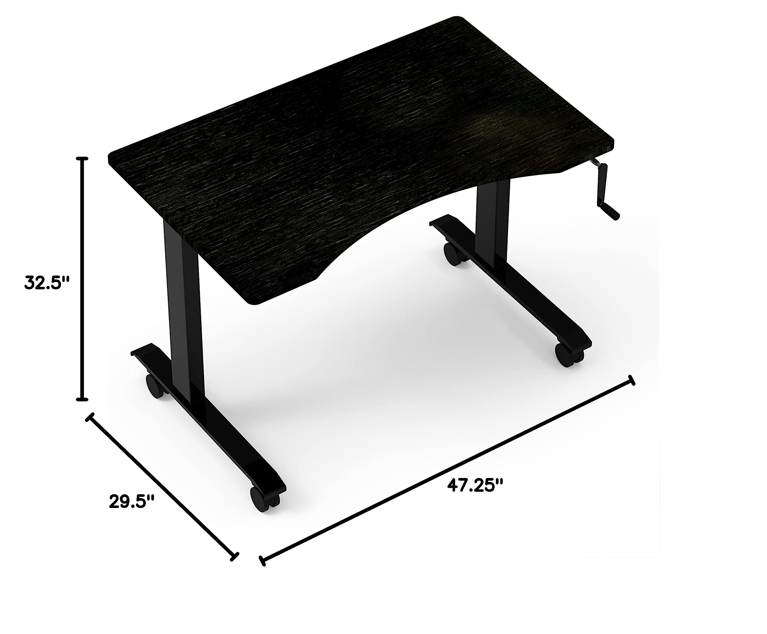 Adjustable Height Standing Desk with Crank - 48