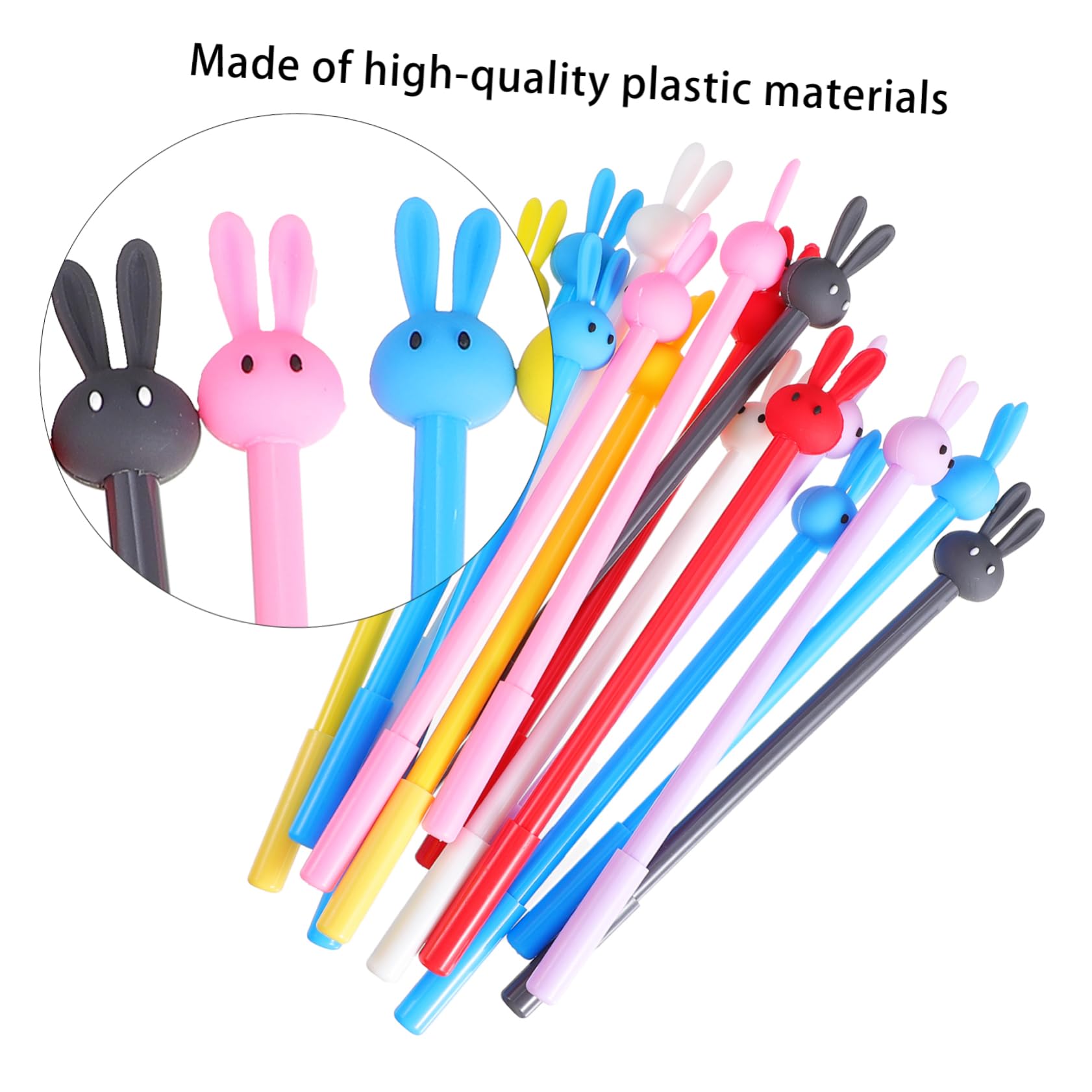 NUOBESTY 32-Pack Cartoon Rabbit Gel Pens - Smooth Writing Colored Pens for Students & Office Use - Vibrant Ink Stationery for School, Note Taking & Gift Giving