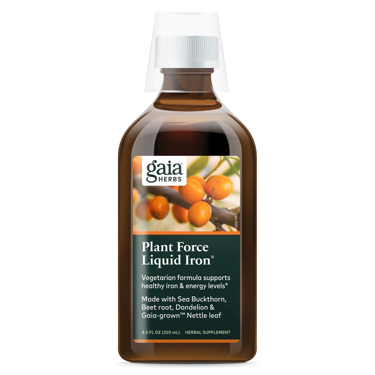 Gaia Herbs PlantForce Liquid Iron Supplement 8.5 oz - Vegan Iron & Energy Support, Great-Tasting Herbal Formula for Anemia & Fatigue Relief (Packaging May Vary) | Daily Wellness Boost for Active Lifestyles & Vegetarian Diets