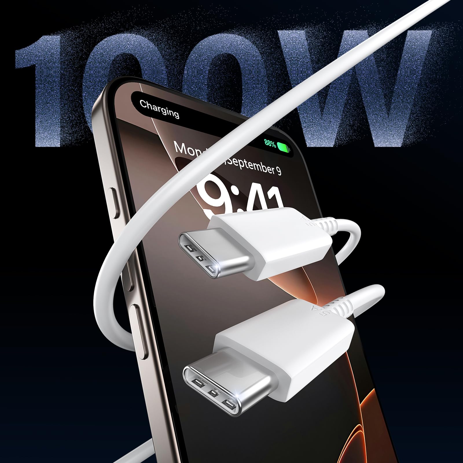 45W Fast Charger Block with 10FT USB C Cable - Dual Port Charger for iPhone 16/16 Pro/16 Pro Max/15/15 Pro/15 Pro Max, Samsung S25/S24, iPad & Android Phones | Quick Charging for Home, Office & Travel