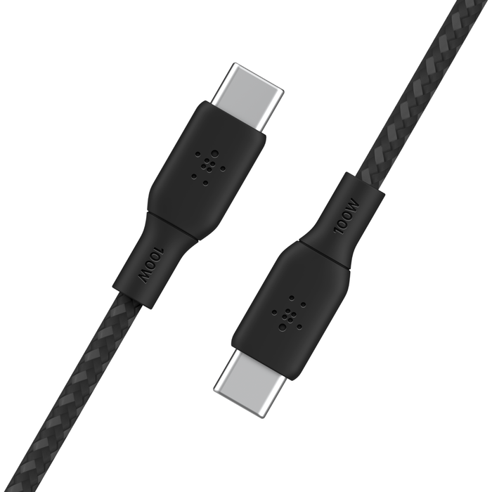 Belkin USB C to USB C Cable 100W Fast Charging 2M (6.6ft) Black - Power Delivery for MacBook, iPhone 15, iPad Pro & More