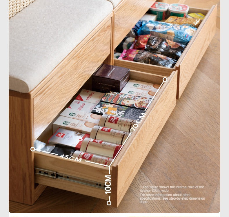 Solid Oak Wood Wall-to-Wall Bookshelf with Built-in Seat - Perfect for Home Library, Study Room & Living Room Storage
