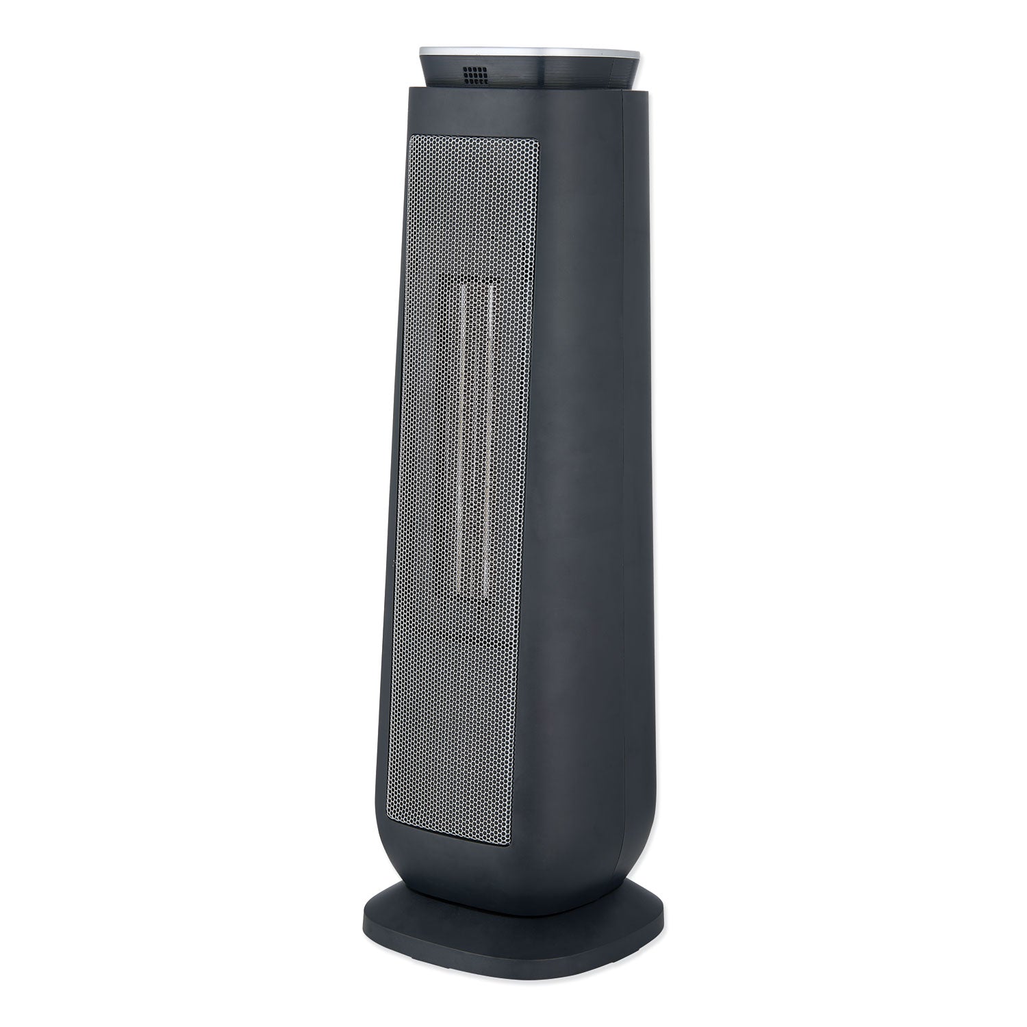Alera® 1500W Ceramic Space Heater with Remote Control, 7.17 x 7.17 x 22.95 Inches, Black - Perfect for Bedroom, Office & Home Use