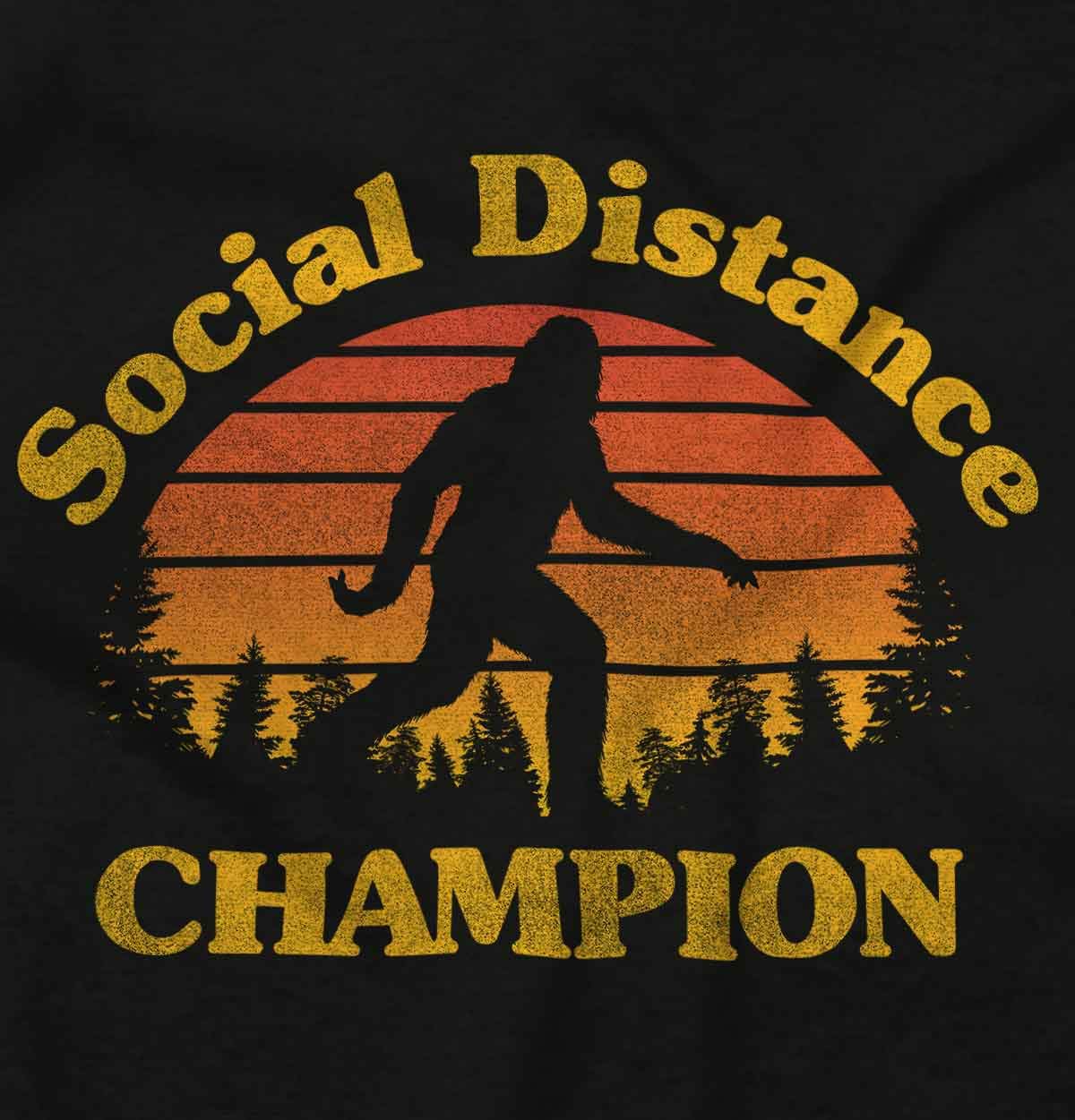 Social Distancing Champion Quarantine Funny Tank Top T-Shirt for Men & Women - Perfect for Home, Gym, and Outdoor Activities