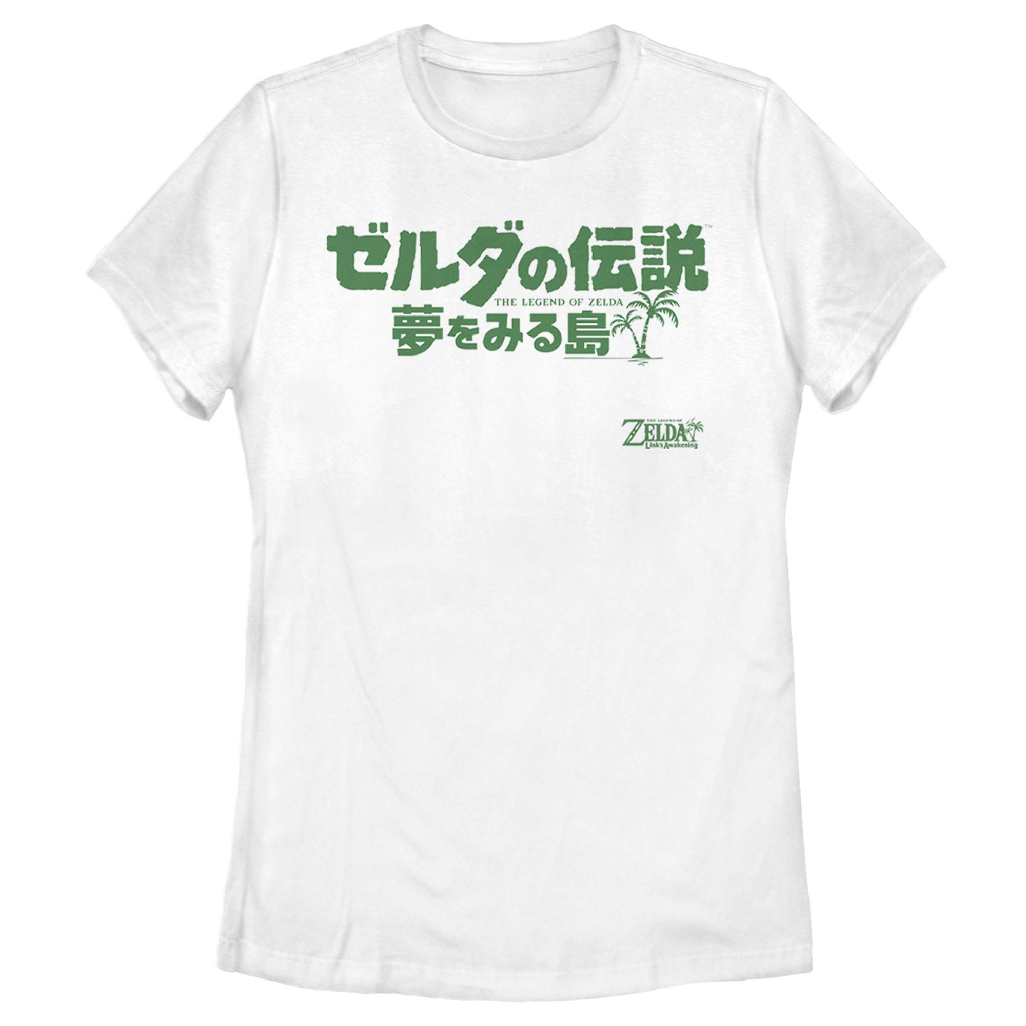 Nintendo Legend of Zelda Link's Awakening Japanese Logo T-Shirt for Women - Retro Gaming Tee for Fans, Cosplay & Casual Wear